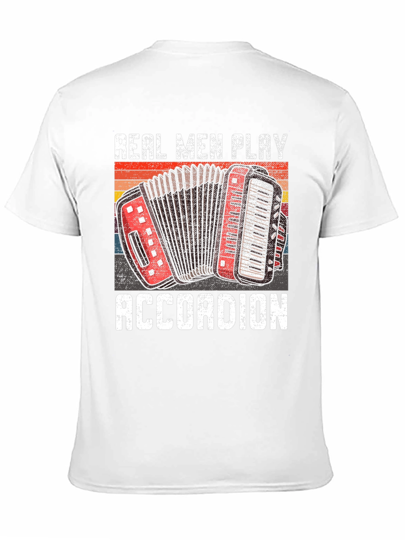 Black Real Men Play Accordion Graphic Tee - Musician Gift view 11