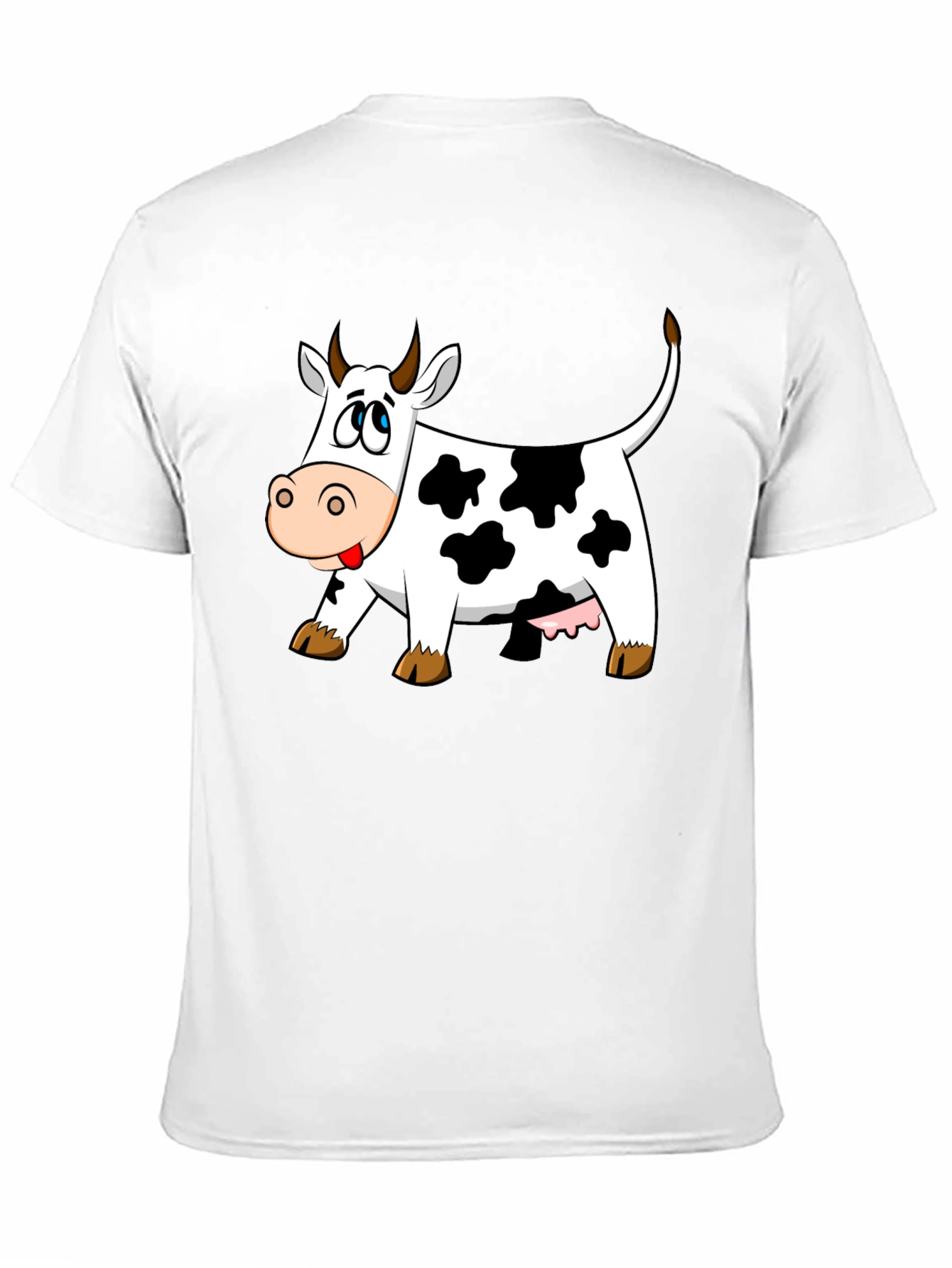 Black Cartoon Cow Graphic Tee - Black view 11