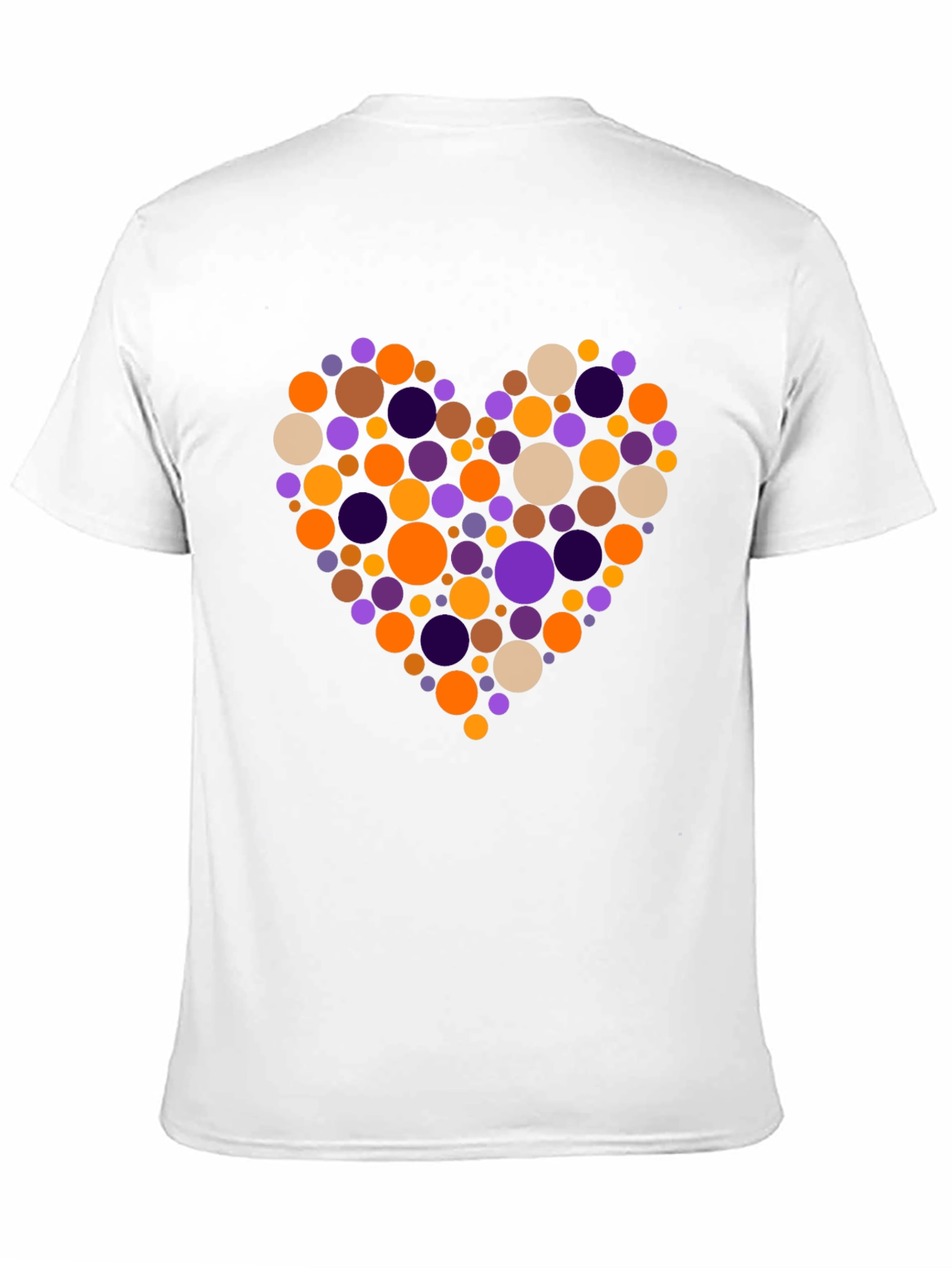 Black Heart Circles Graphic Black T-Shirt view 11