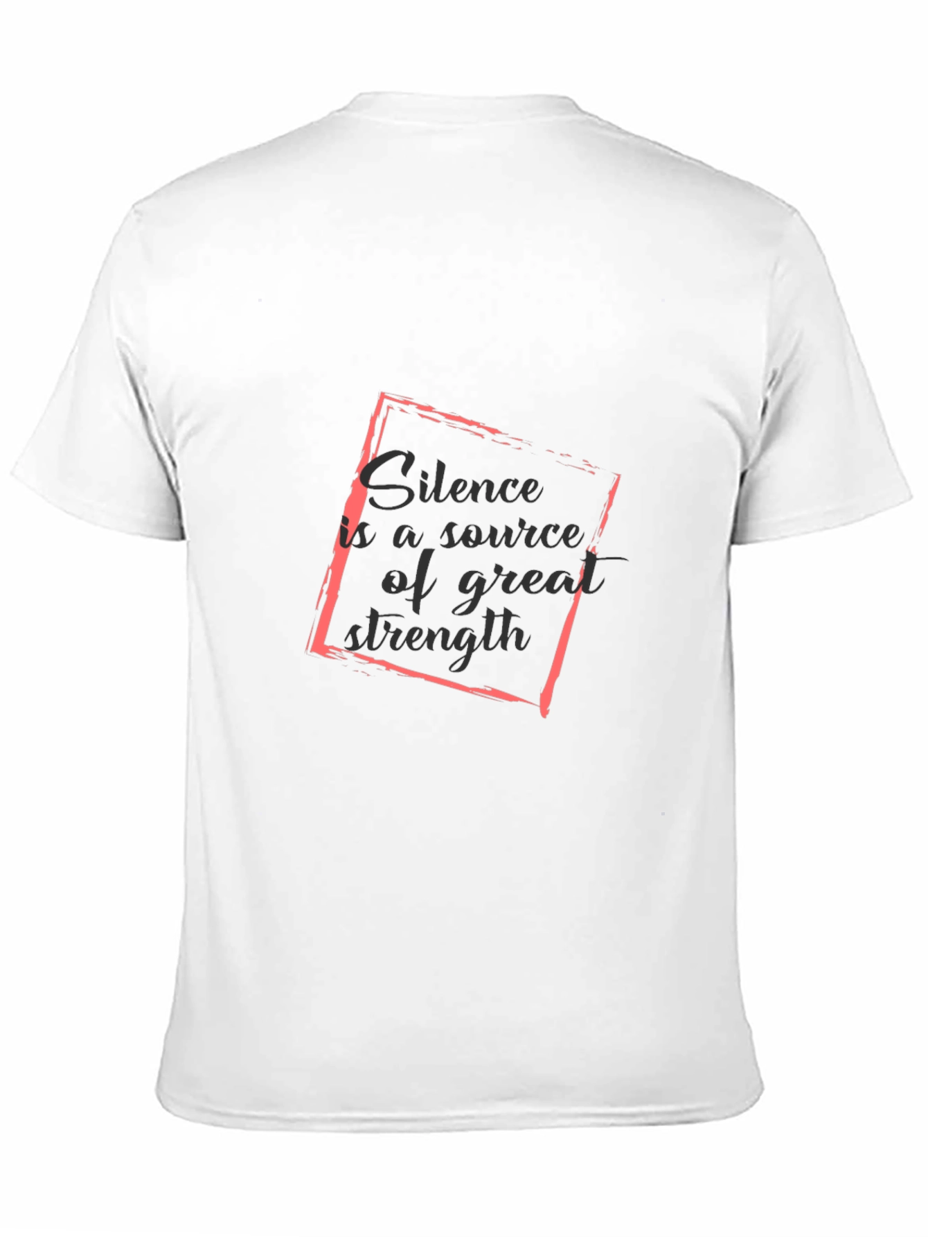 Black Silence is Strength Black T-Shirt view 11