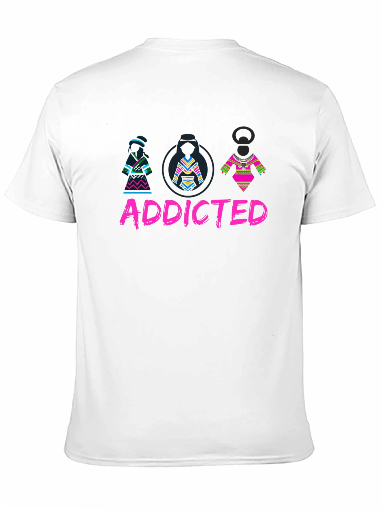 Black Addicted Native Style Black T-Shirt view 11
