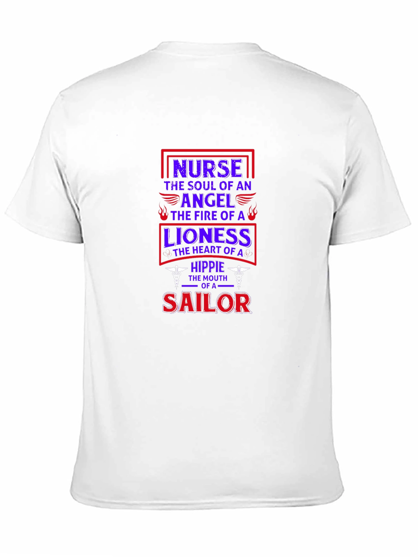 Black Nurse Angel Lioness Sailor T-Shirt view 11