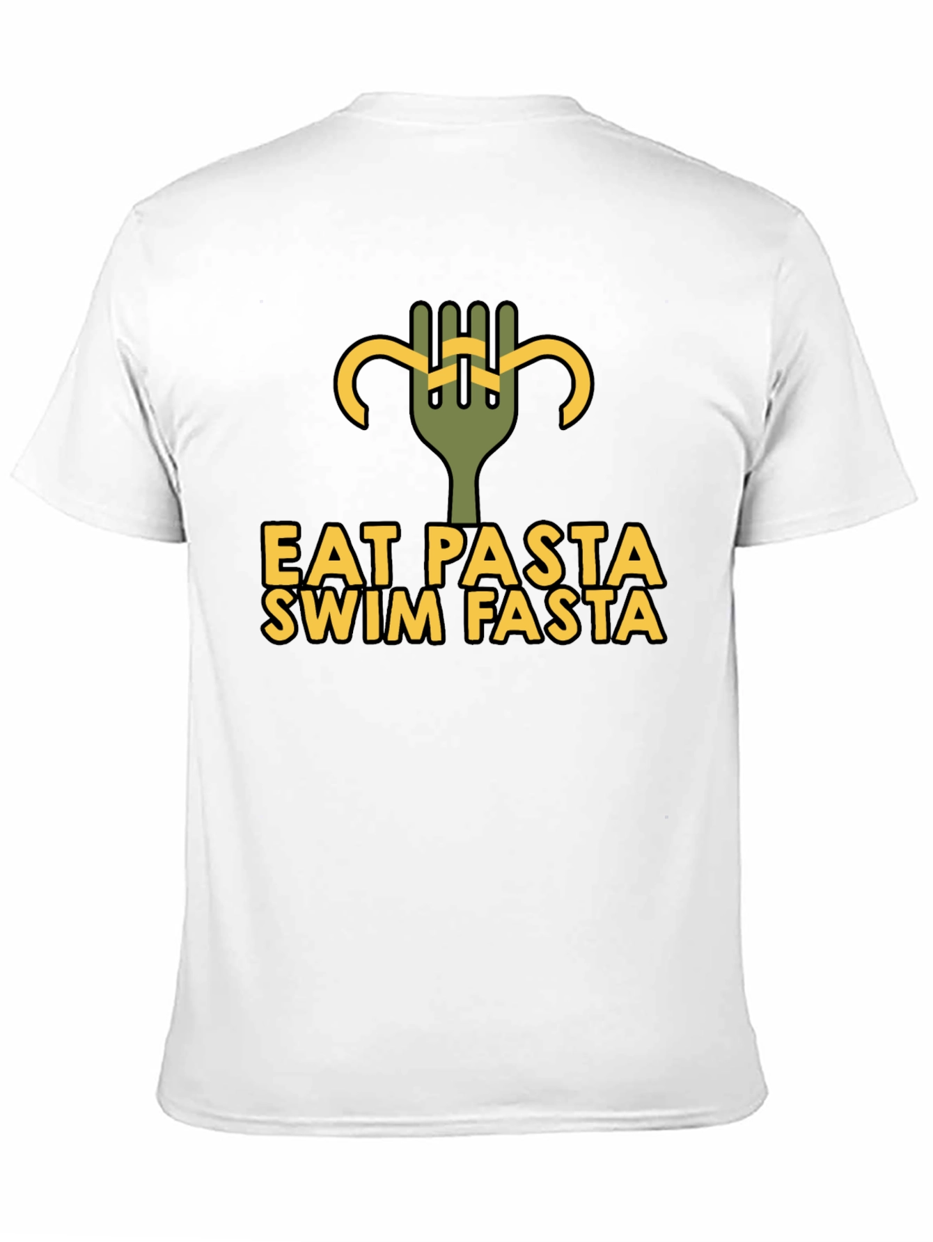 Black Eat Pasta Swim Fasta Graphic T-Shirt view 11