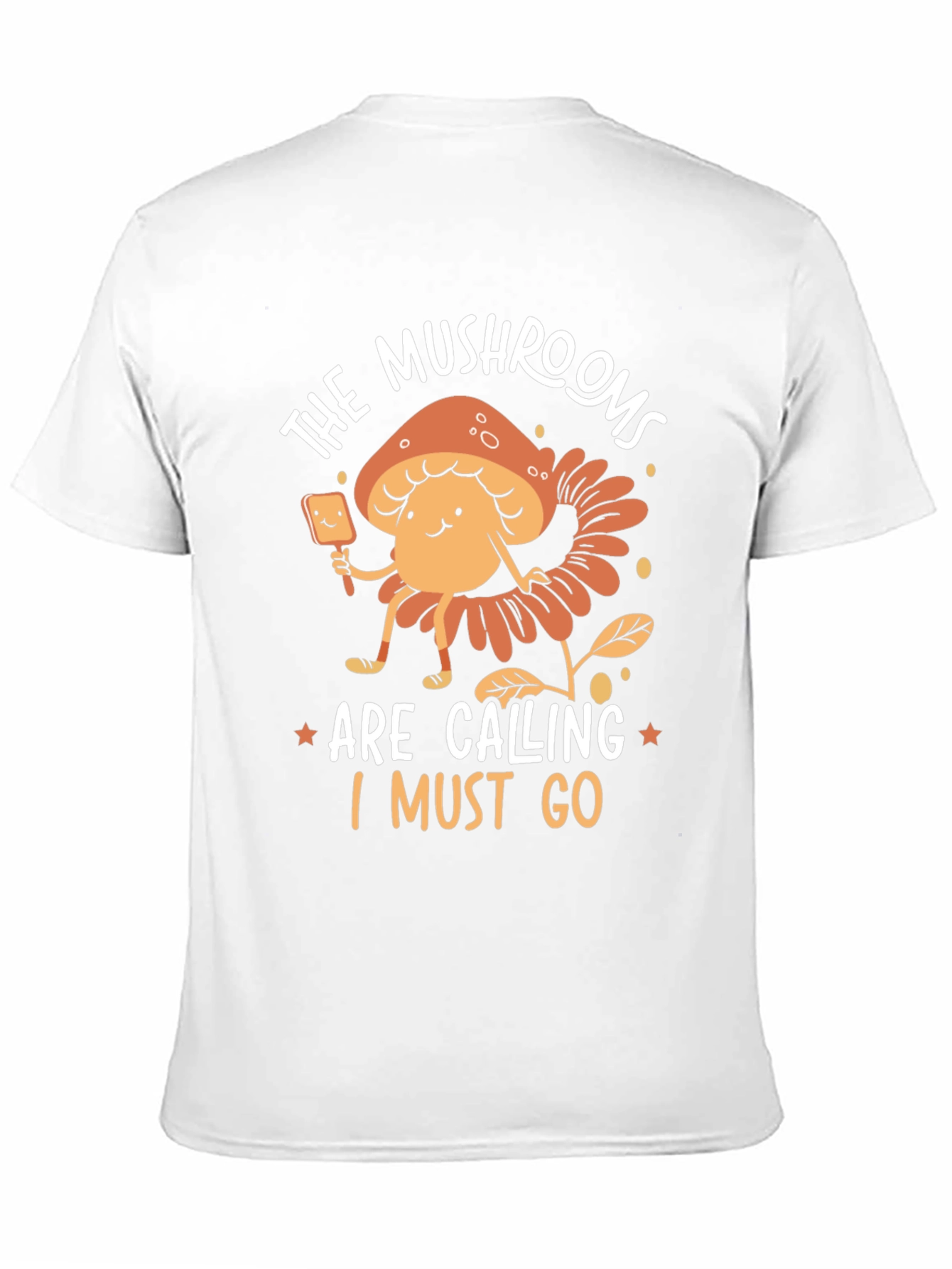 Black Mushroom Calling T-Shirt - Nature Lover Tee view 11