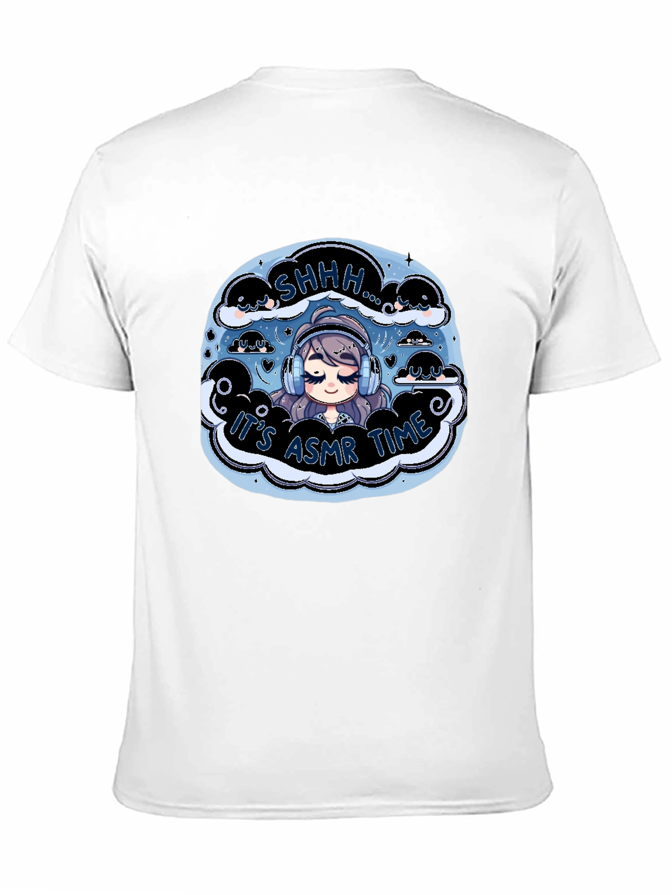 Black It's ASMR Time Black T-Shirt - Cute Anime Design view 11
