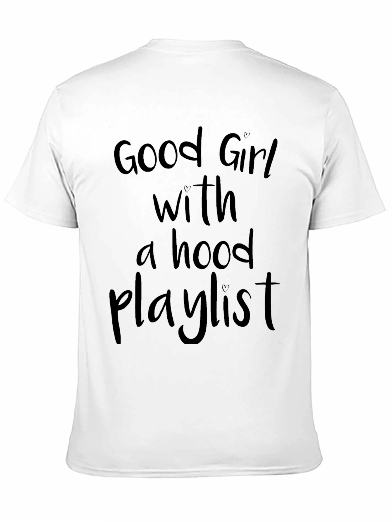 Black Good Girl Hood Playlist Graphic Tee view 11