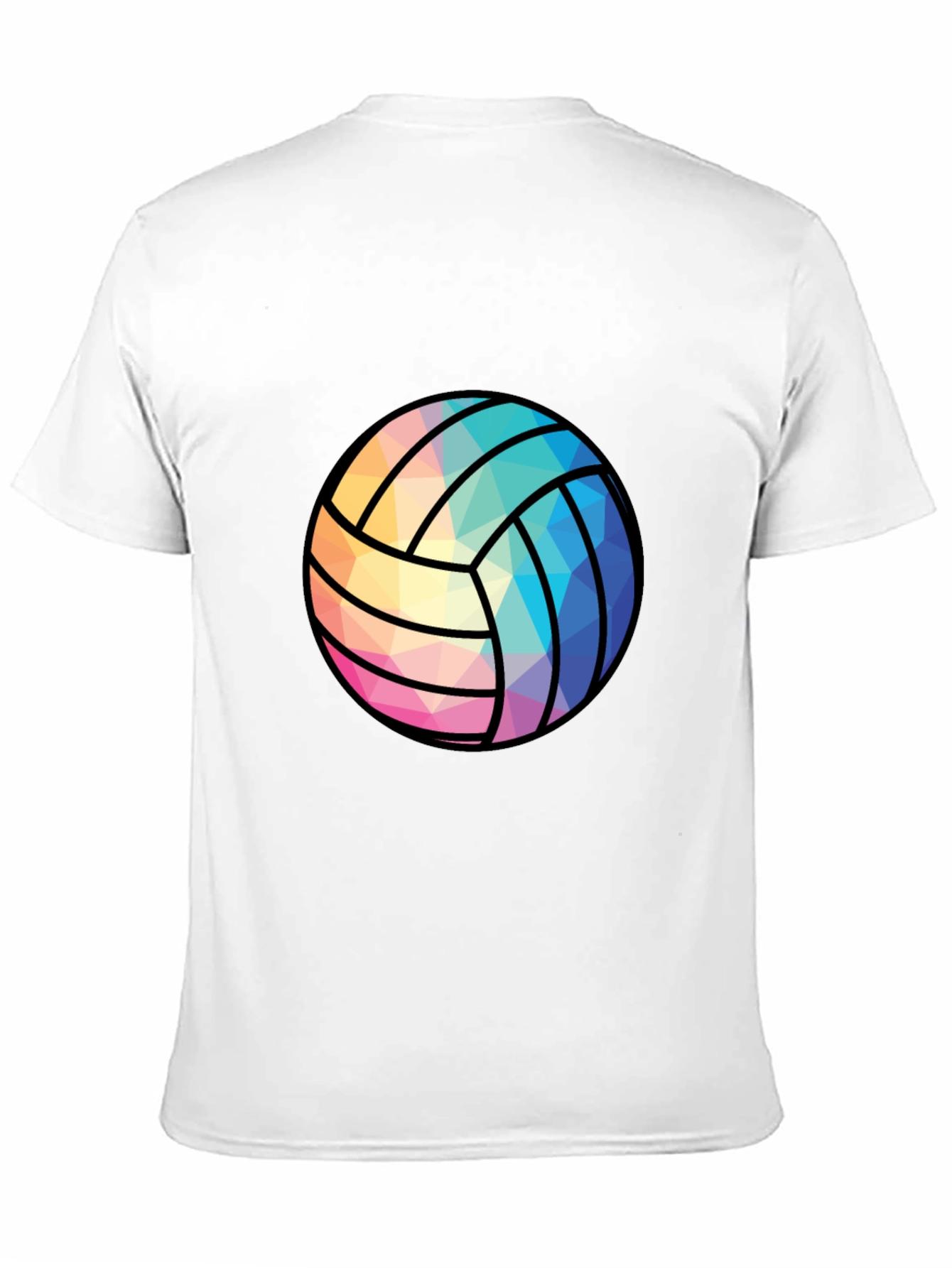Black Geometric Volleyball Graphic Tee - Black view 11
