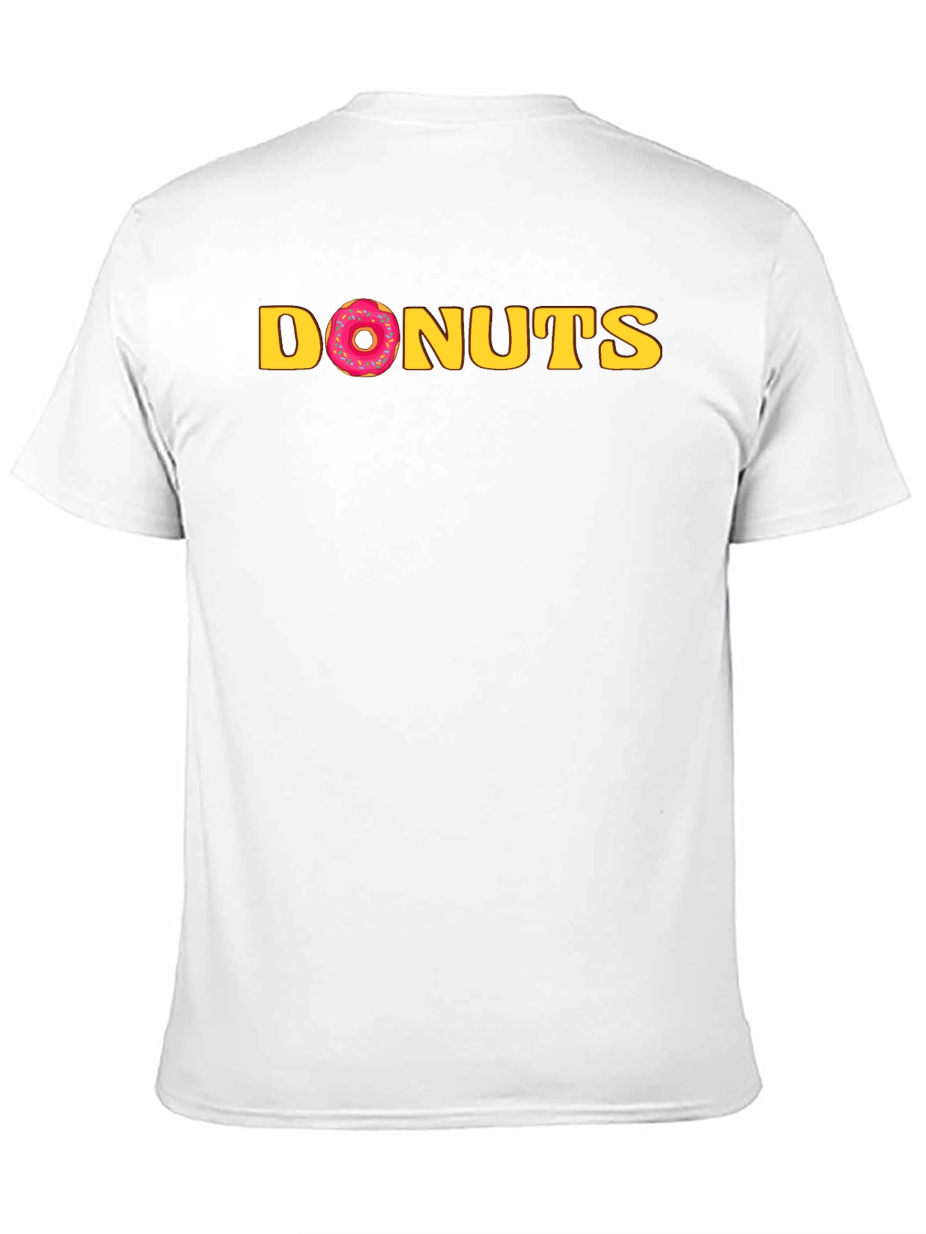 Black Men's Donuts Graphic Crew Neck T-Shirt - Black view 11