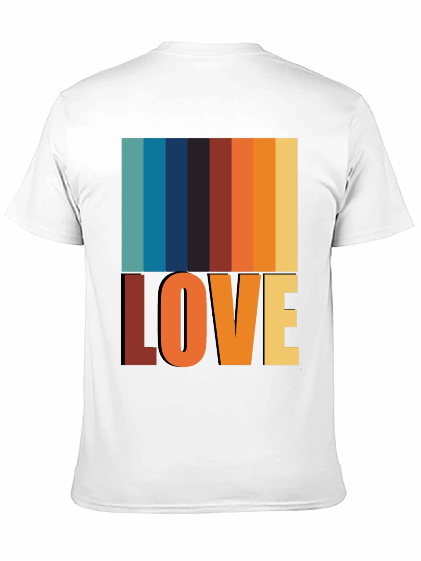 Black Retro Love T-Shirt - Vintage Style Tee view 11
