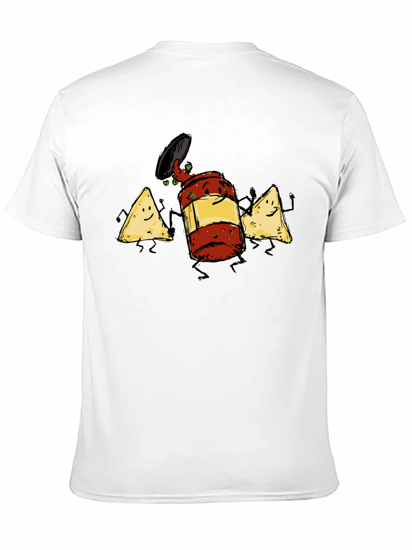 Black Funny Nachos & Salsa T-Shirt view 11