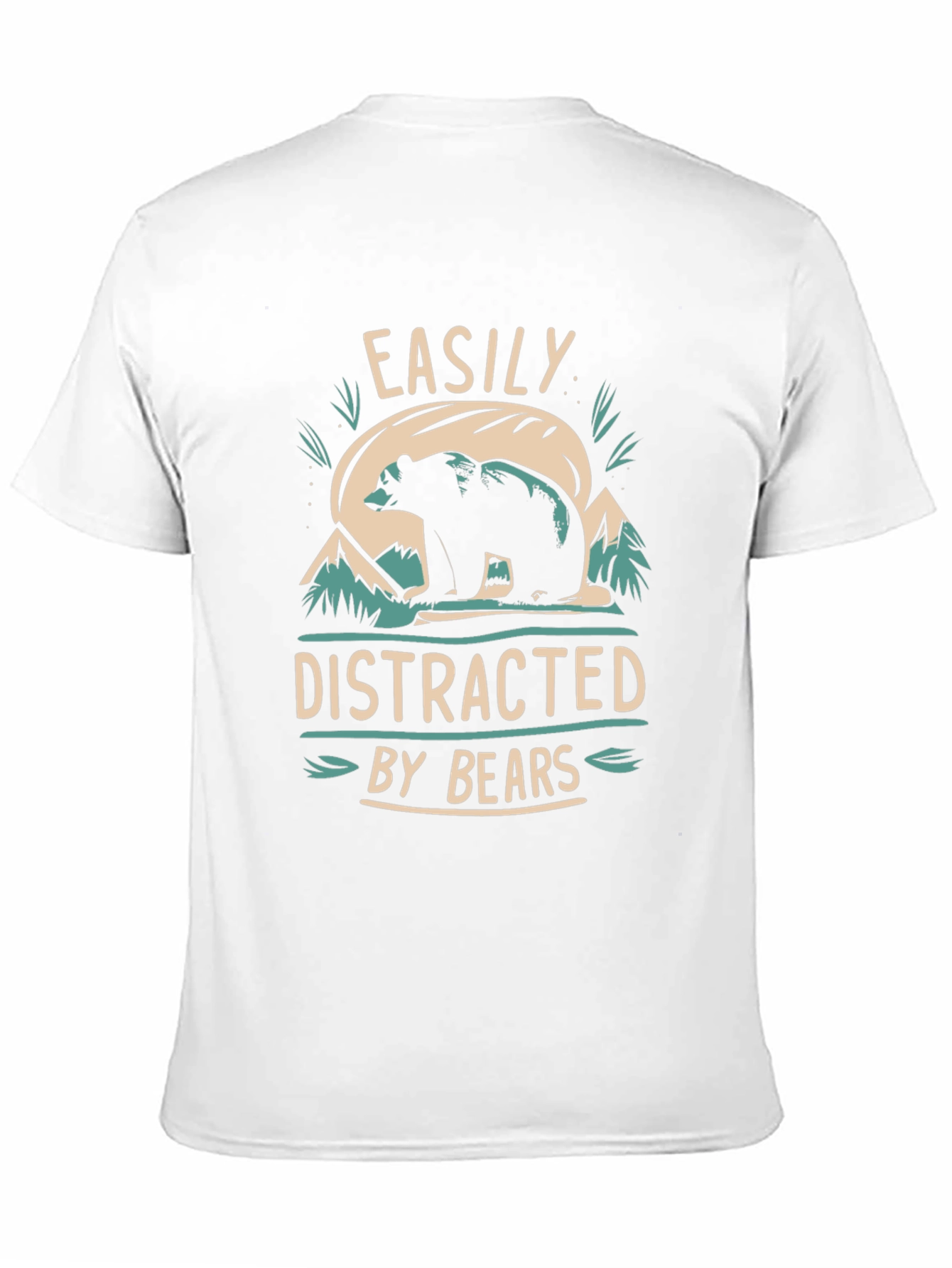 Black Easily Distracted By Bears Graphic T-Shirt view 11