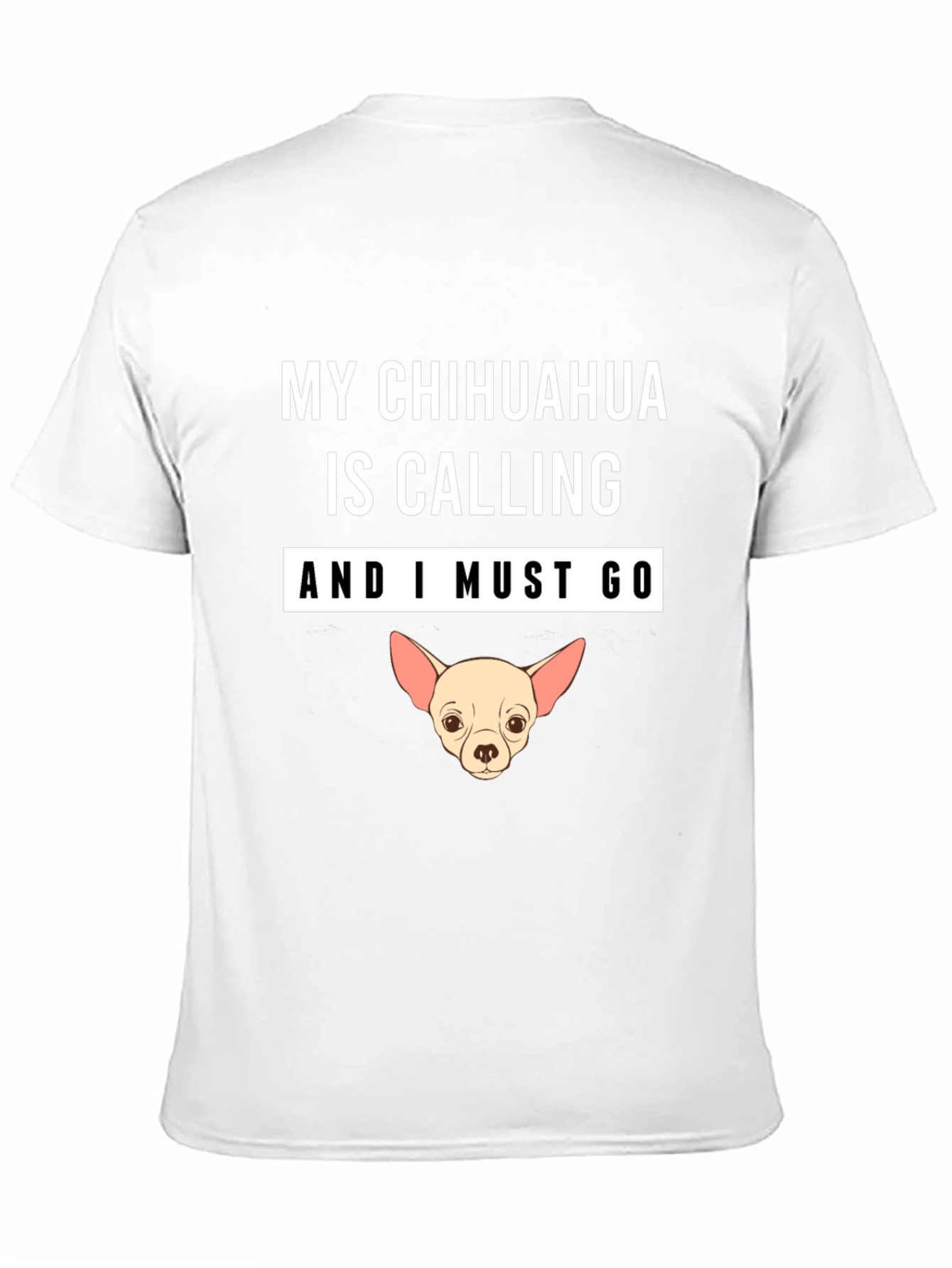 Black Chihuahua Calling T-Shirt view 11