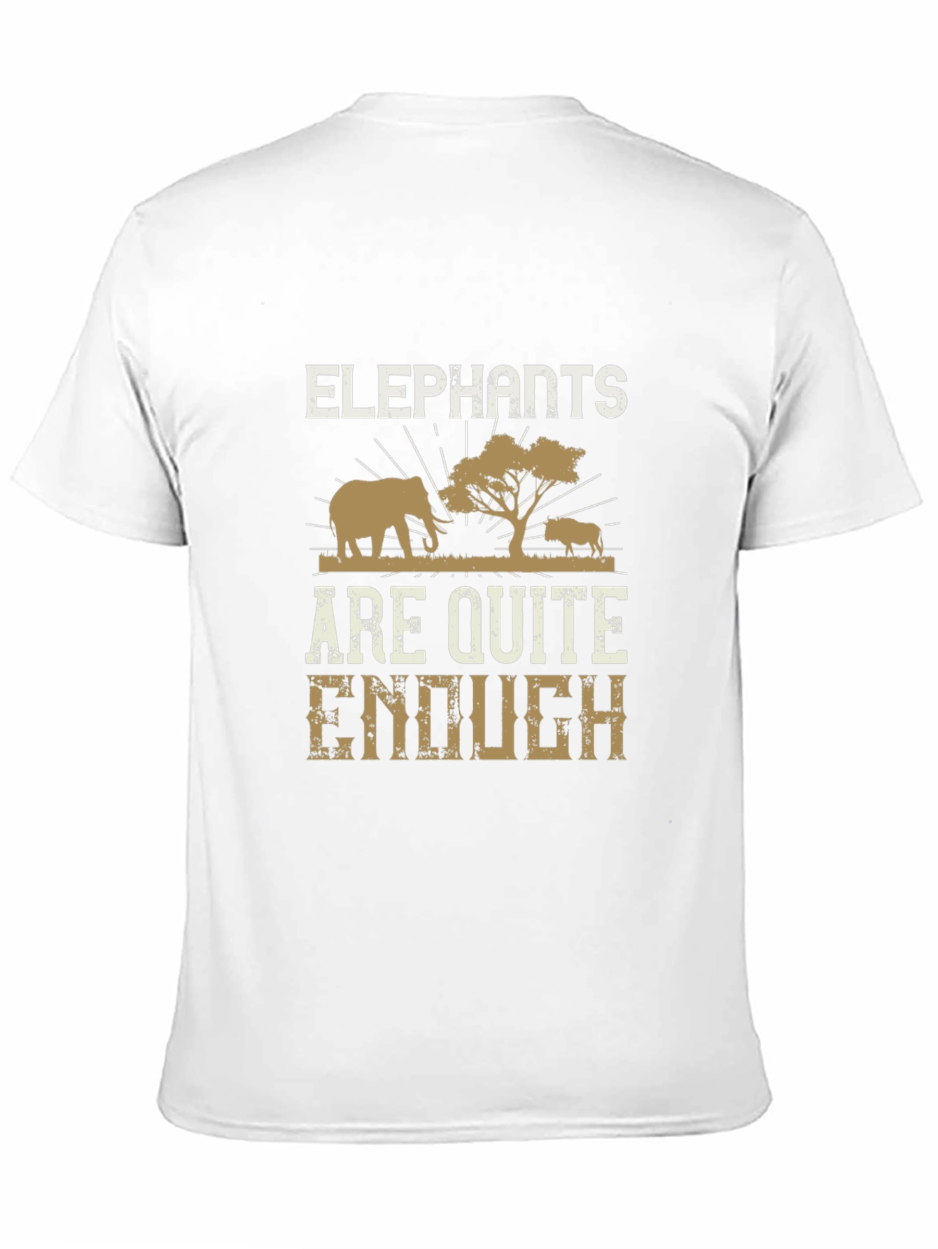 Black Elephant T-Shirt: Are Quite Enough Safari Tee view 11