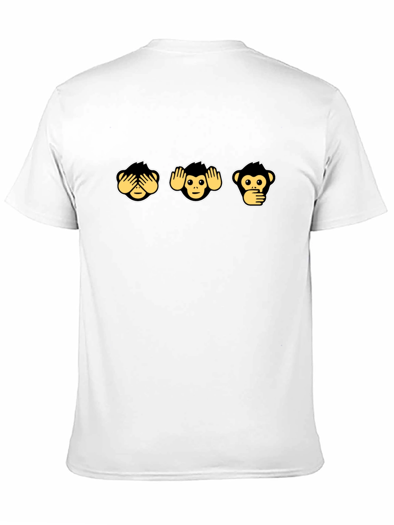 Black Three Wise Monkeys Graphic Tee - Hear, See, Speak No Evil view 11