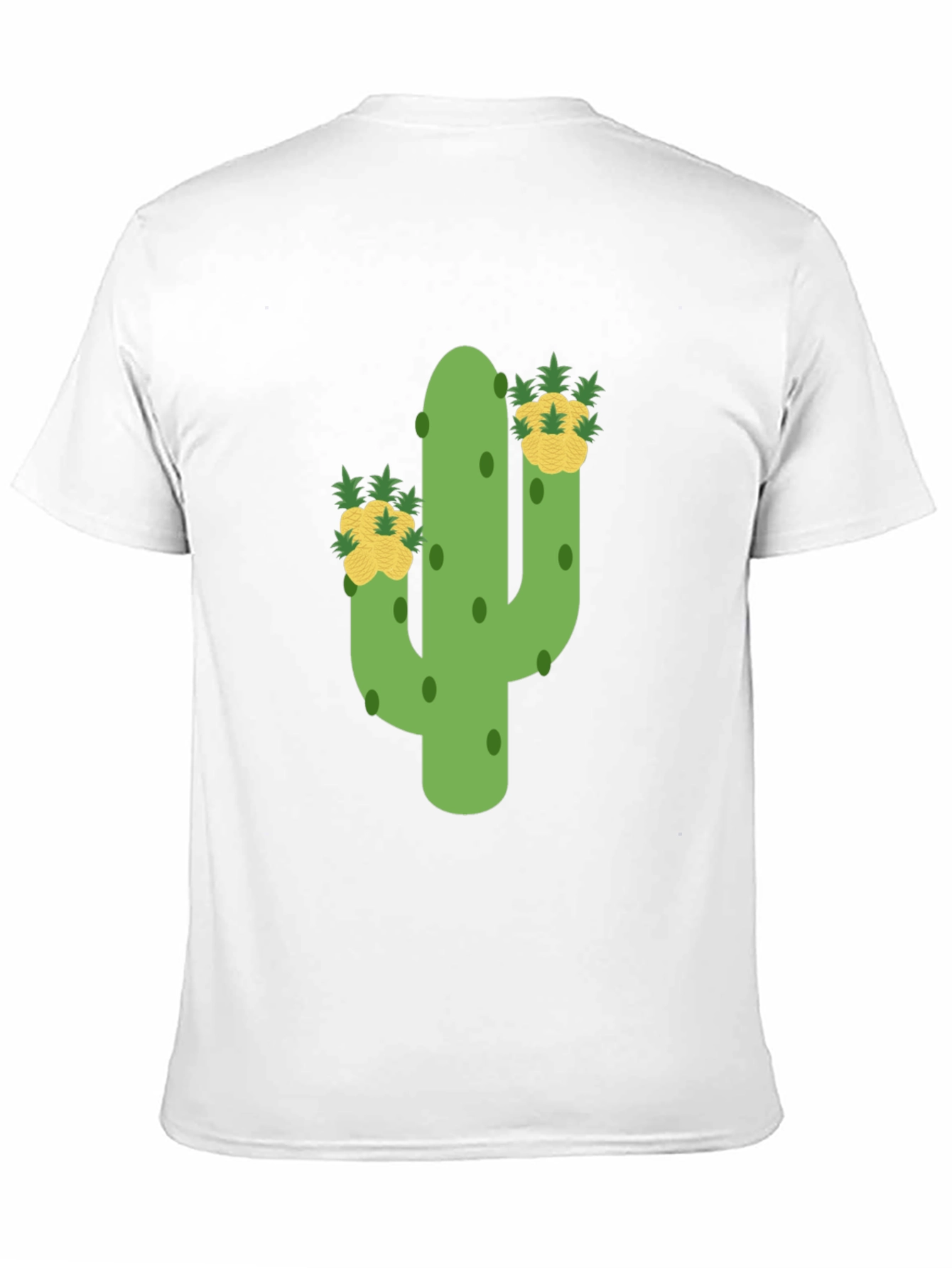 Black Cactus & Pineapple Tee - Whimsical Graphic Print view 11