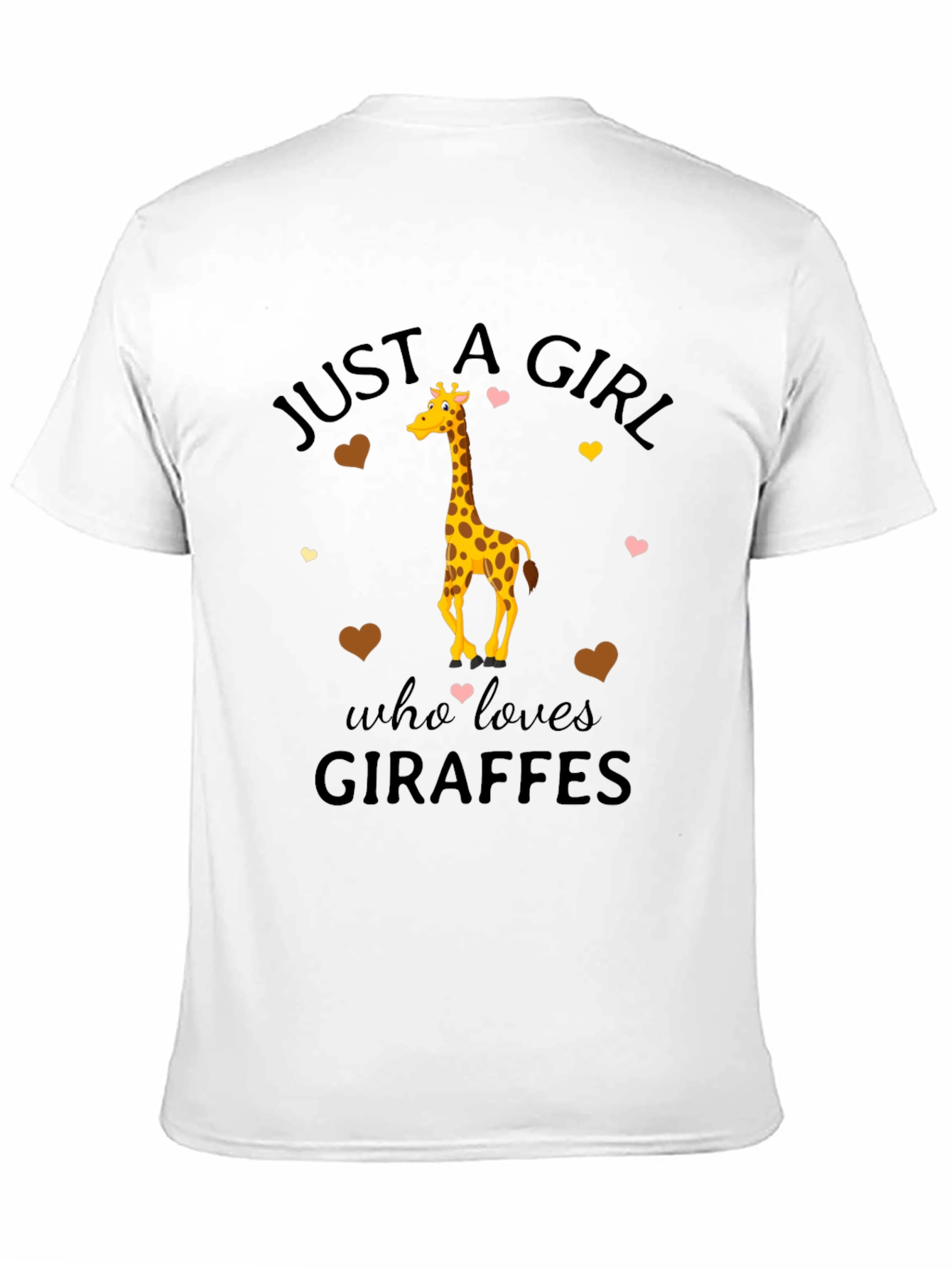 Black Just A Girl Who Loves Giraffes T-Shirt view 11