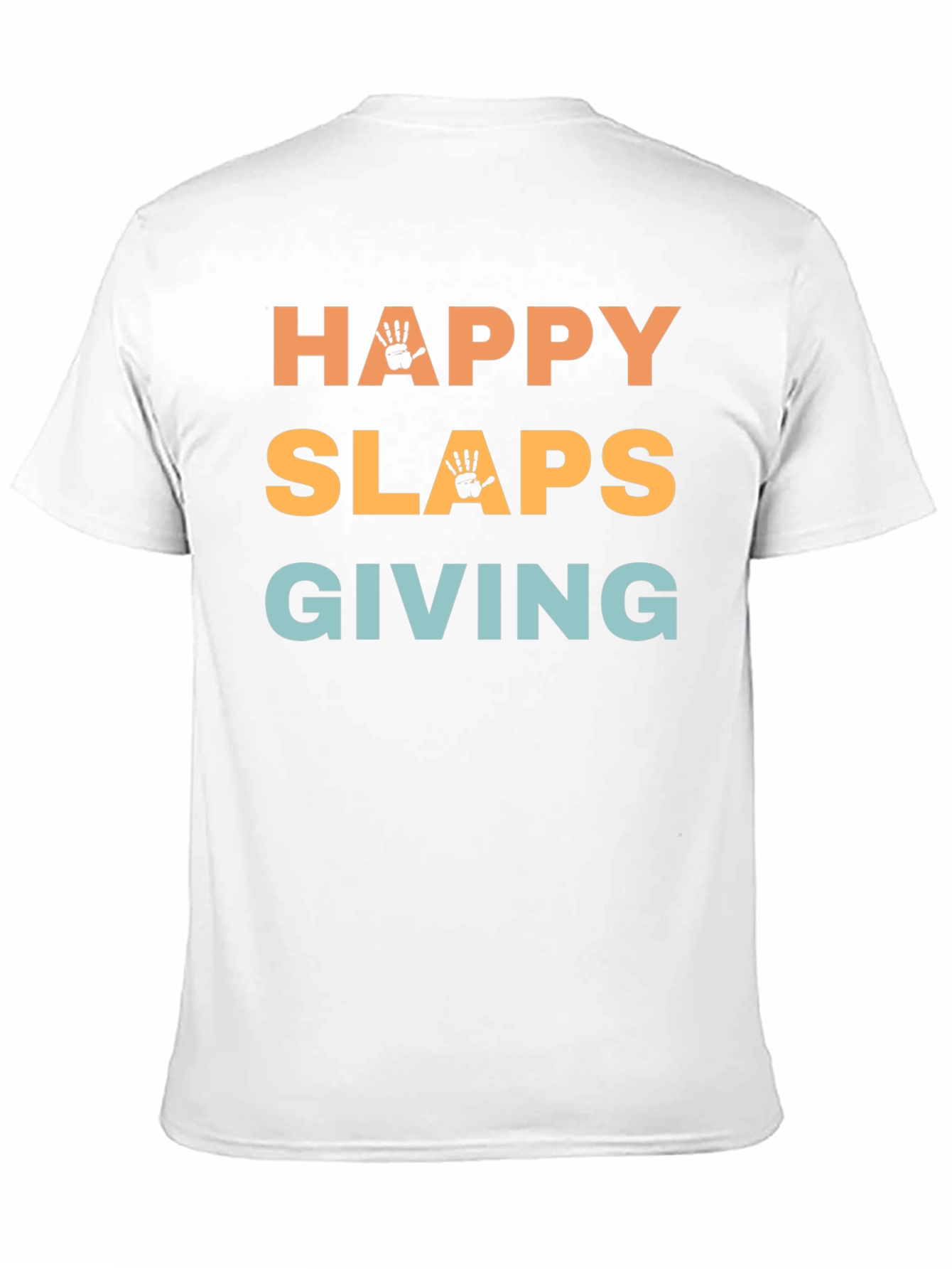 Black Happy Slaps Giving Black T-Shirt Novelty view 11