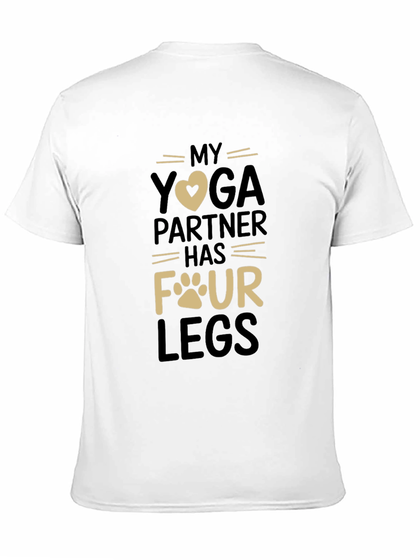 Black My Yoga Partner Has Four Legs T-Shirt view 11
