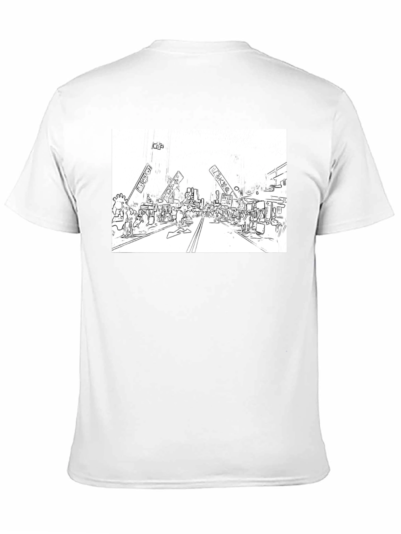 Black Black T-Shirt with Market Sketch Graphic view 11