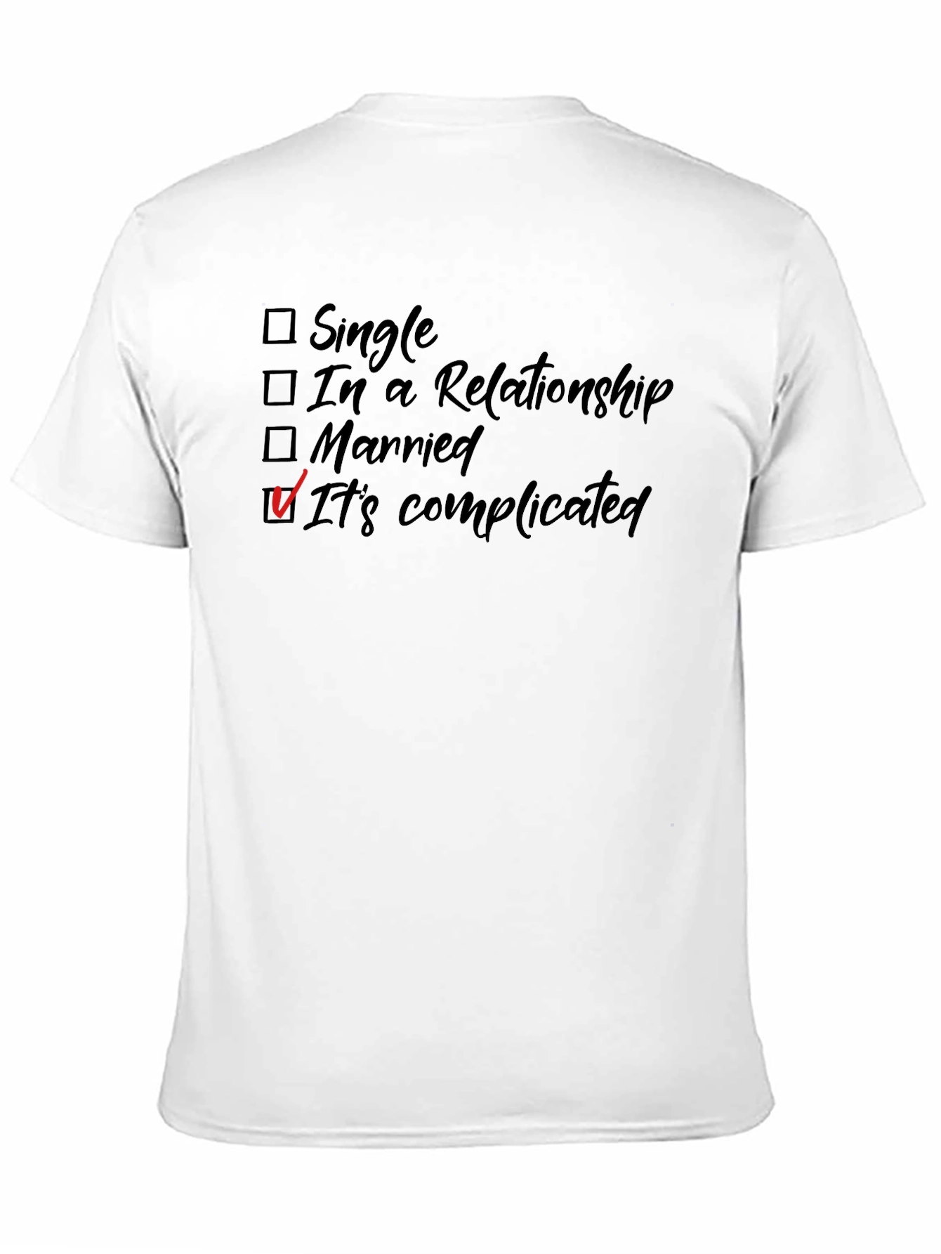 Black It's Complicated T-Shirt - Funny Relationship Status Tee view 11