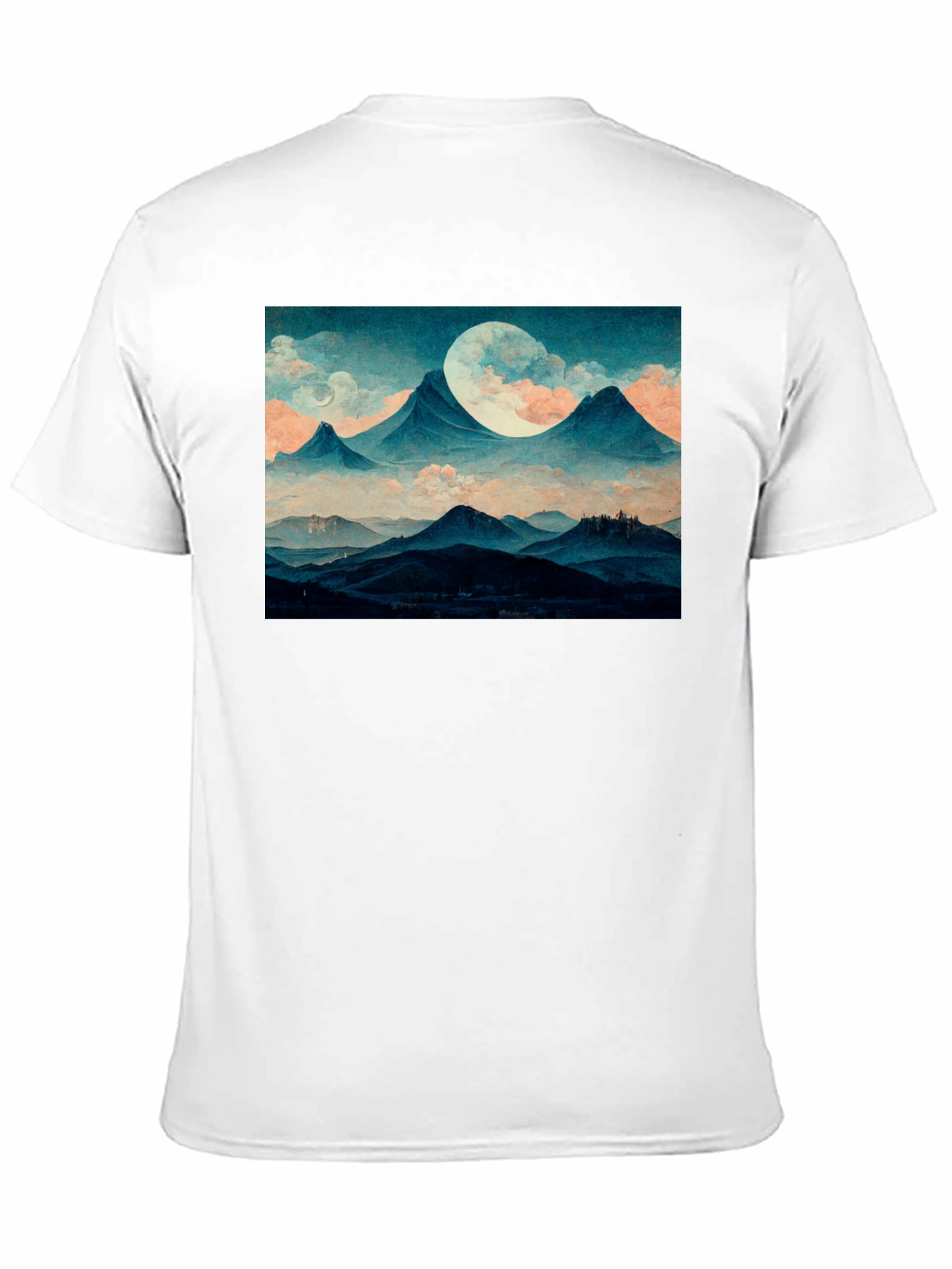 Mountains & Moon Graphic Tee - Black - 11