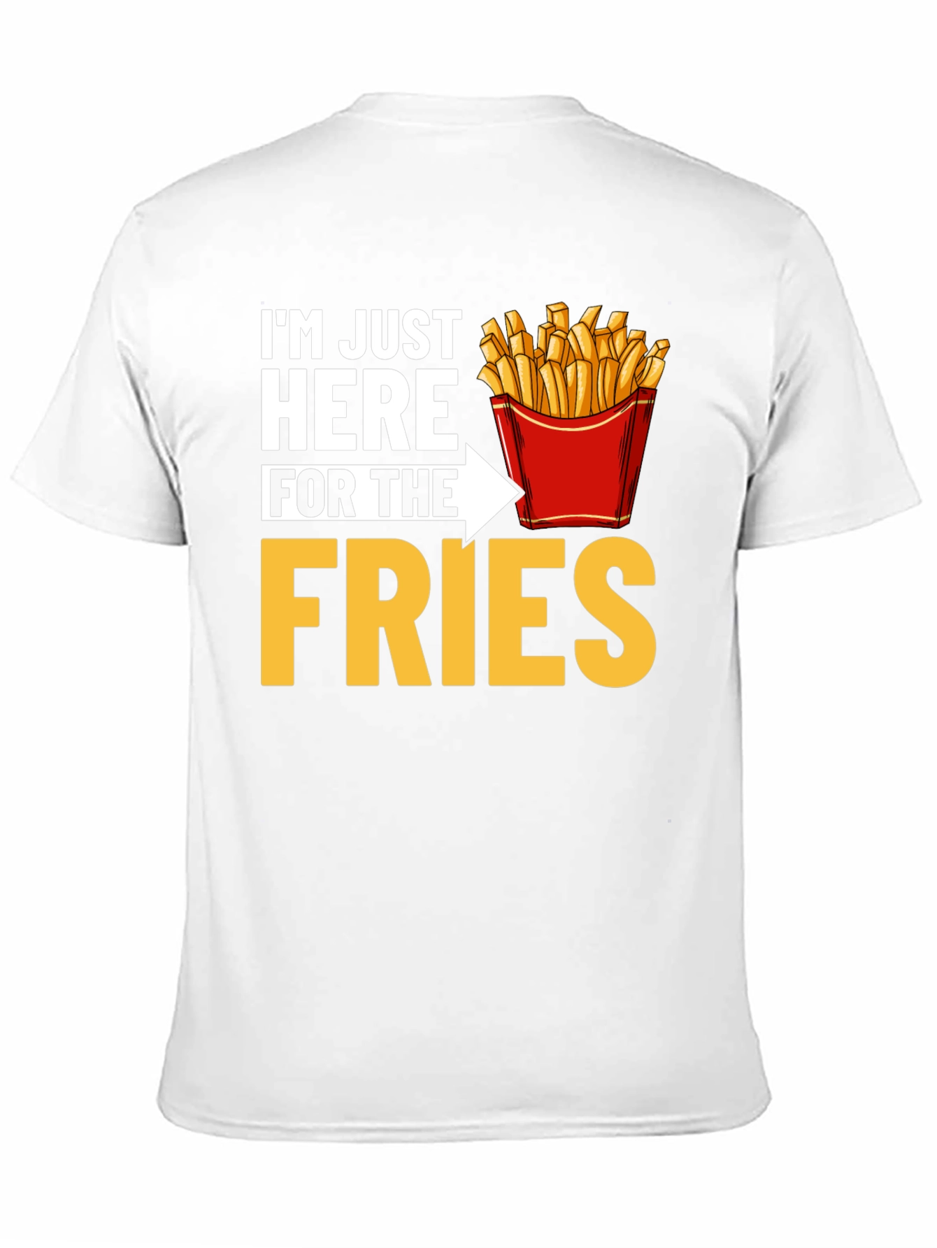 Black Just Here for the Fries Graphic T-Shirt view 11