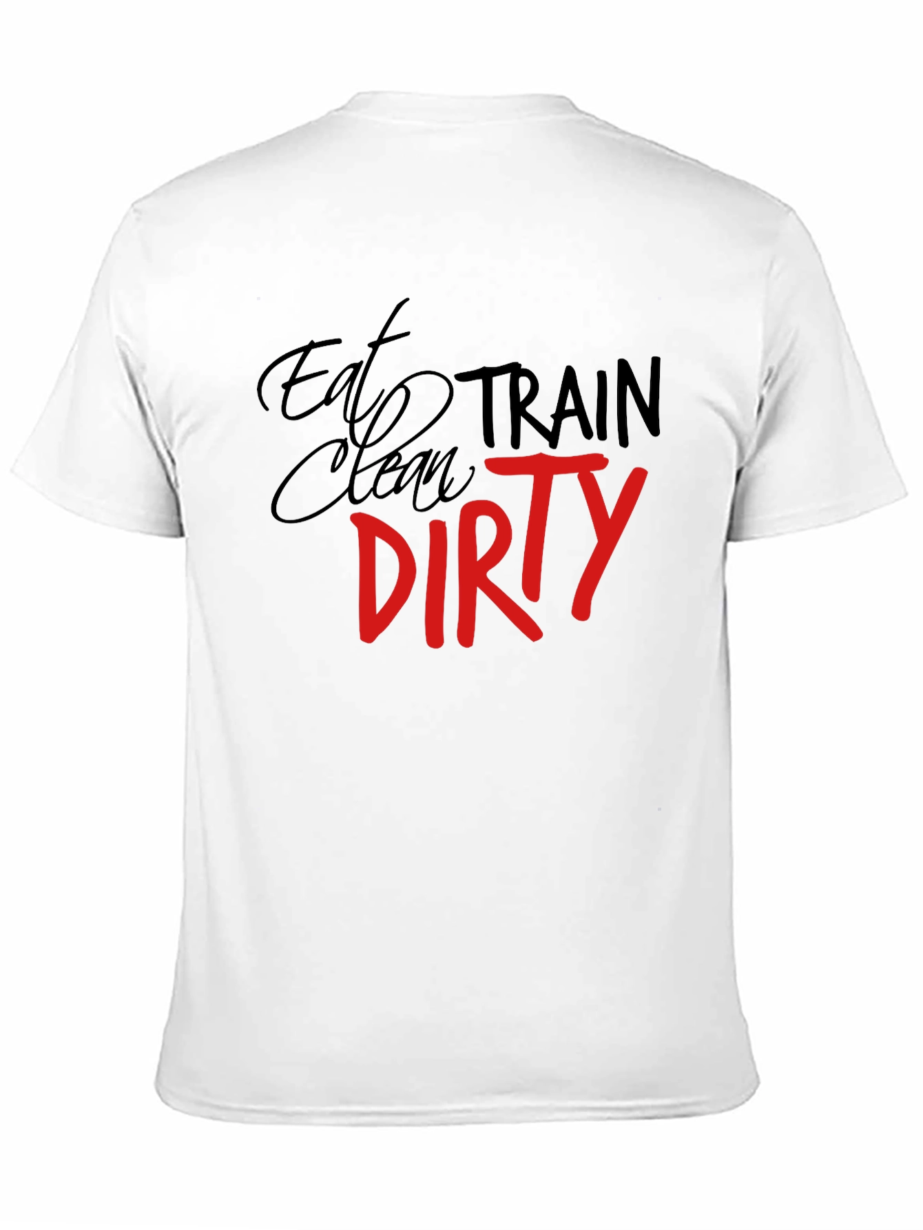 Black Eat Clean Train Dirty Graphic Tee view 11