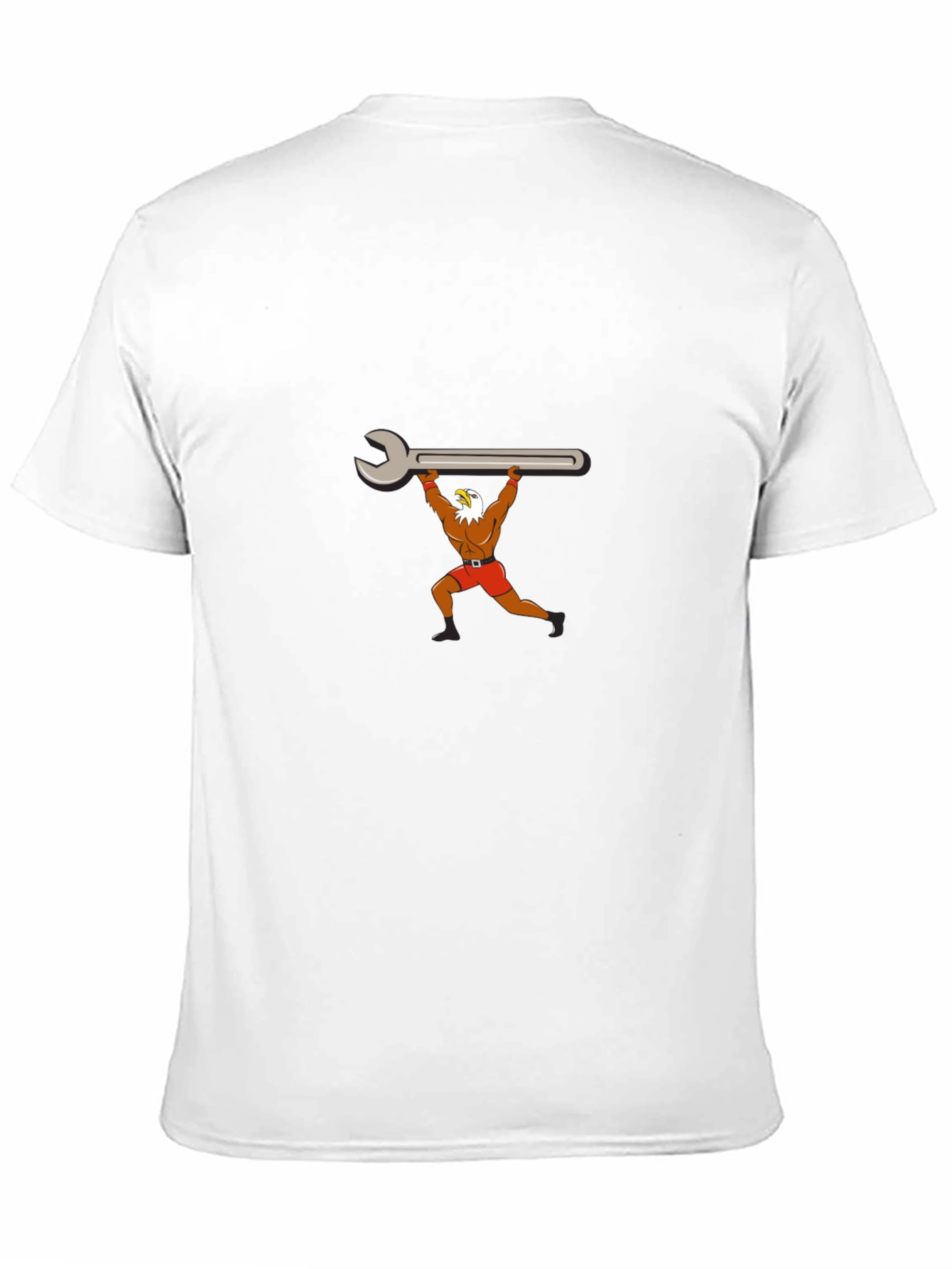 Black Eagle Mechanic T-Shirt - Weightlifting Wrench Design view 11