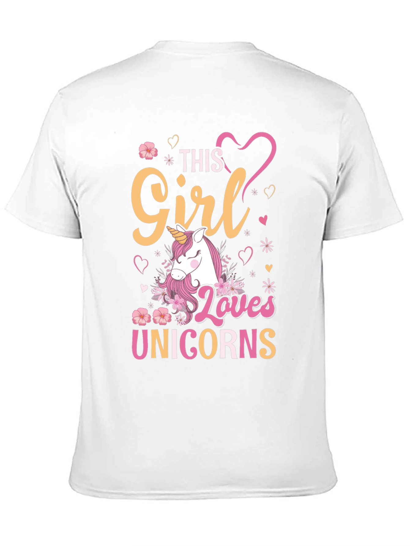 Black Girl Loves Unicorns T-Shirt, Black view 11
