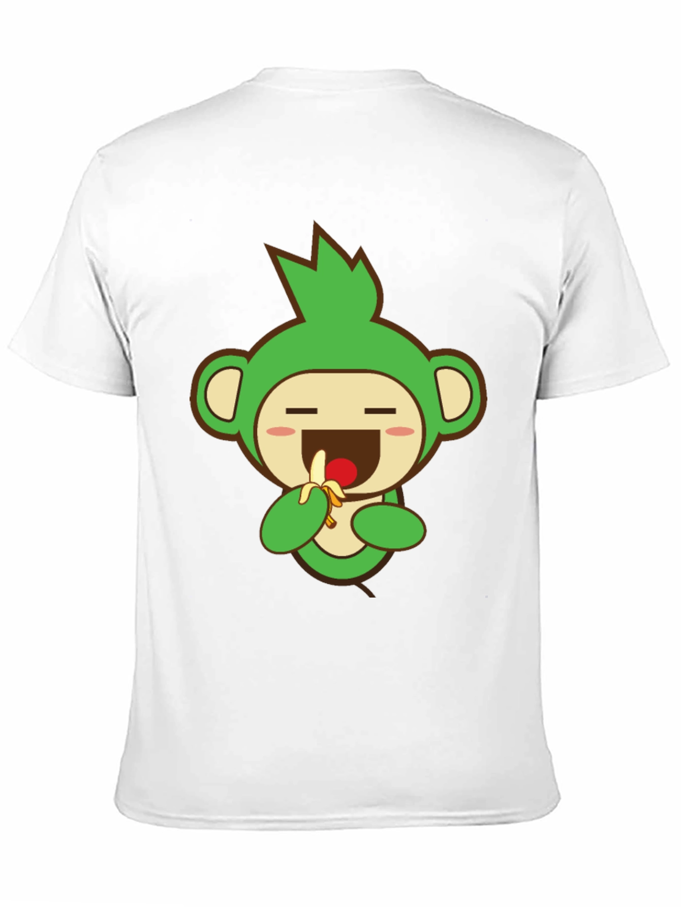 Black Cute Monkey Graphic Tee - Black Cotton Blend view 11