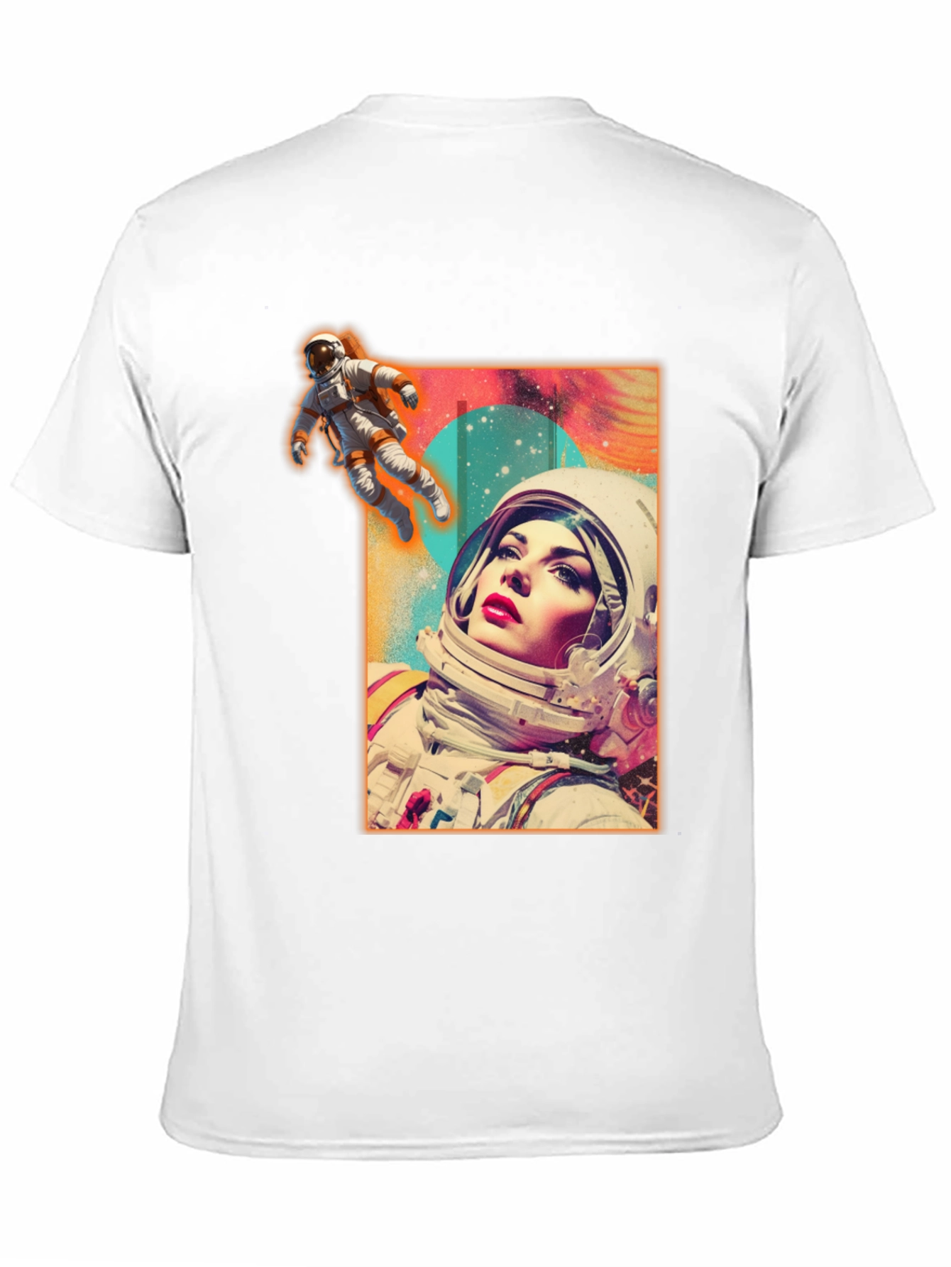 Black Astronaut Woman Graphic Tee - Stylish Space Design view 11