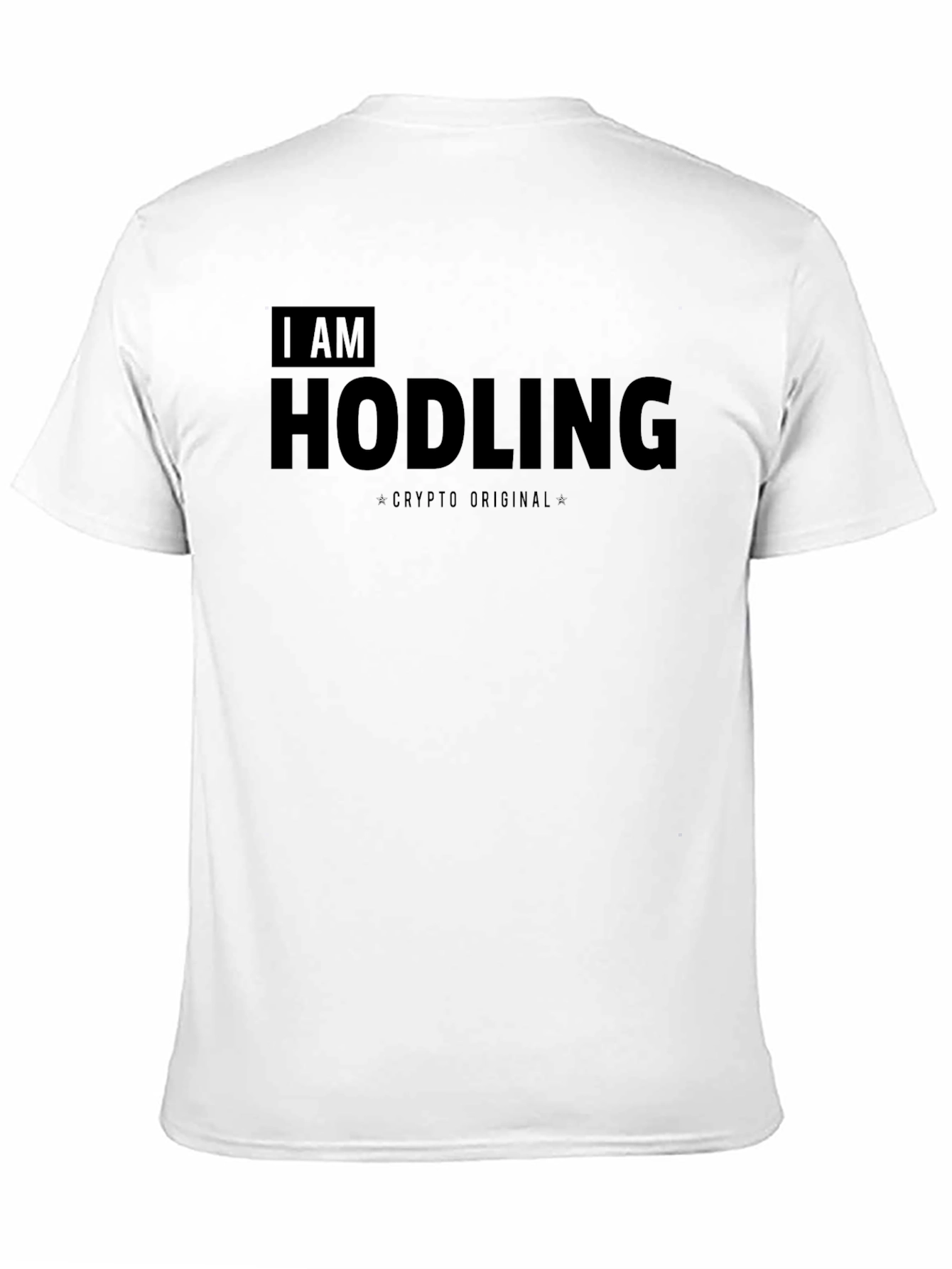 Black I AM HODLING Crypto Original T-Shirt view 11