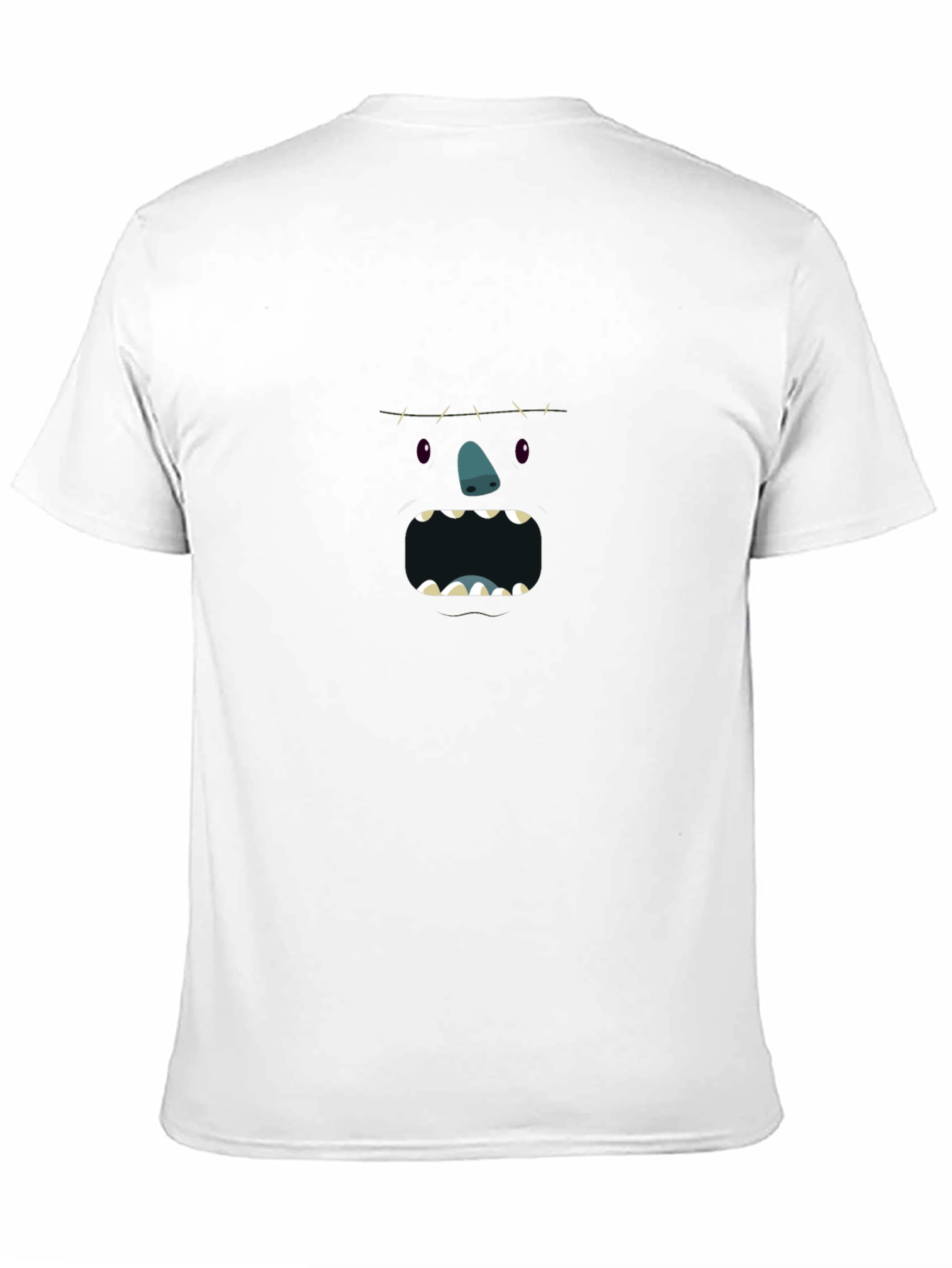 Black Monster Face Graphic Tee - Black Cotton T-Shirt view 11