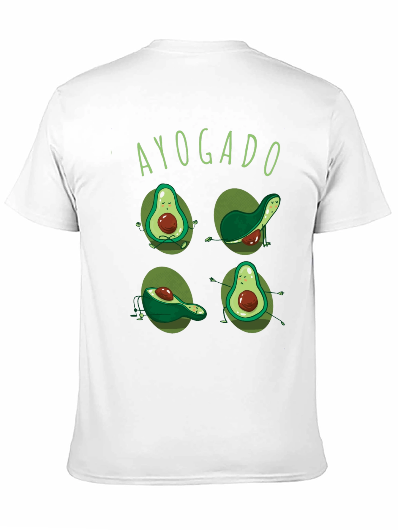 Black Ayogado Yoga Avocado Funny Graphic T-Shirt view 11