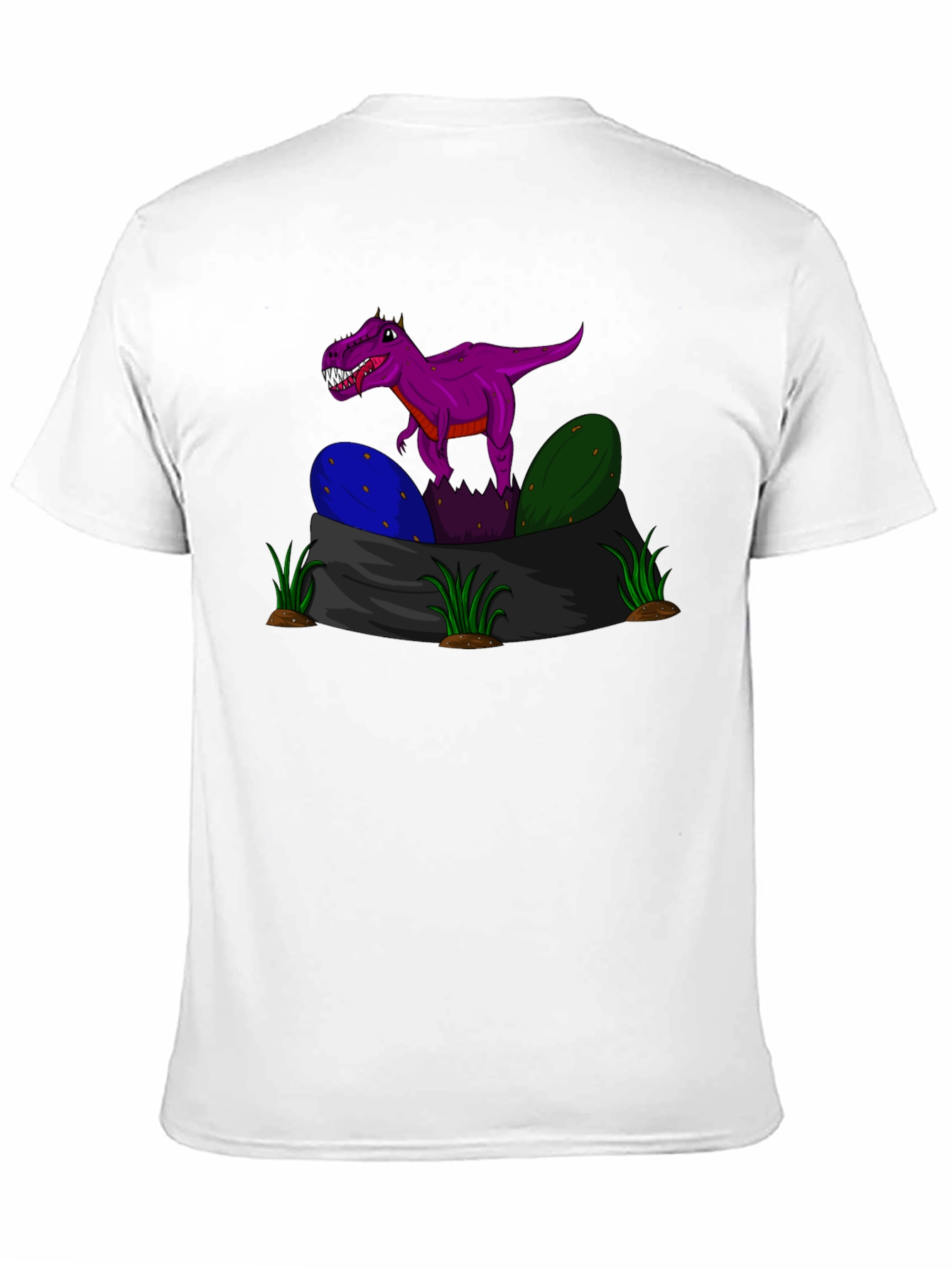 Black Dino Hatchling T-Shirt - Purple Rex Graphic Tee view 11