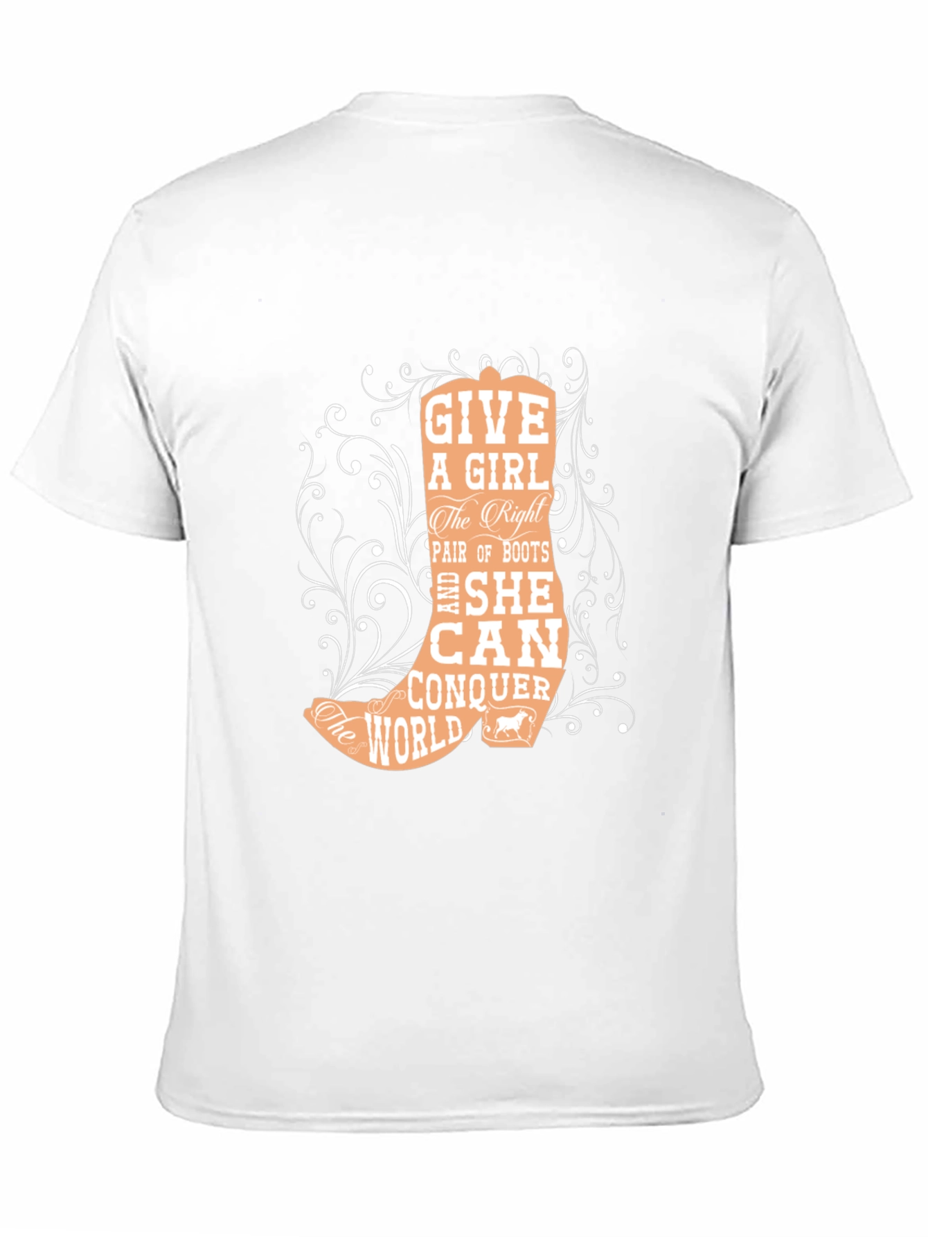 Cowgirl Boots T-Shirt: Conquer The World - 11