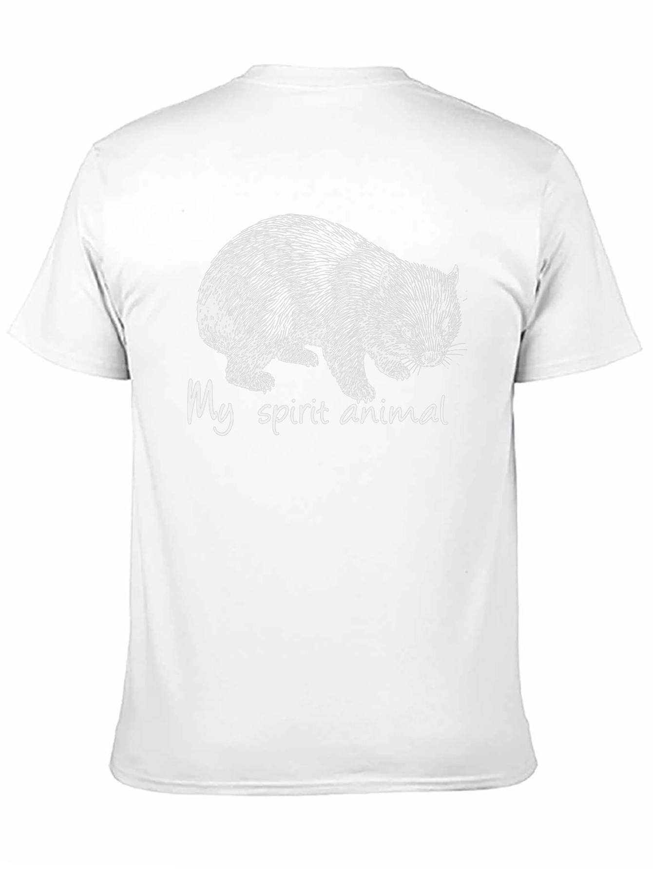 Black Wombat Spirit Animal Graphic T-Shirt view 11