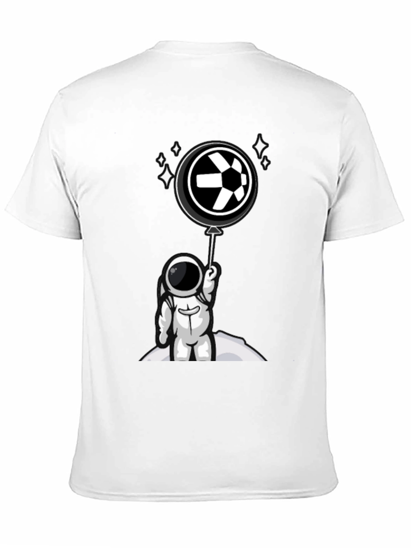 Black Astronaut Soccer T-Shirt - Space Football Fan Apparel view 11