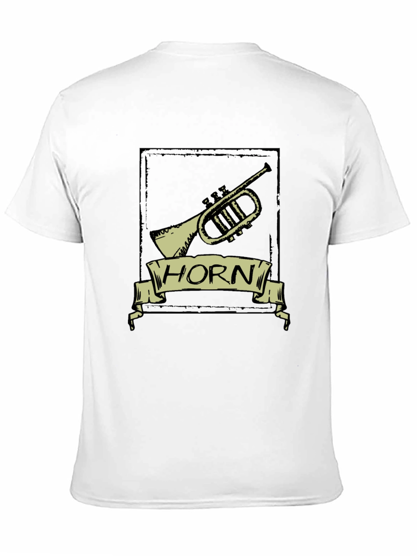 Black Vintage Horn T-Shirt - Musical Instrument Tee view 11