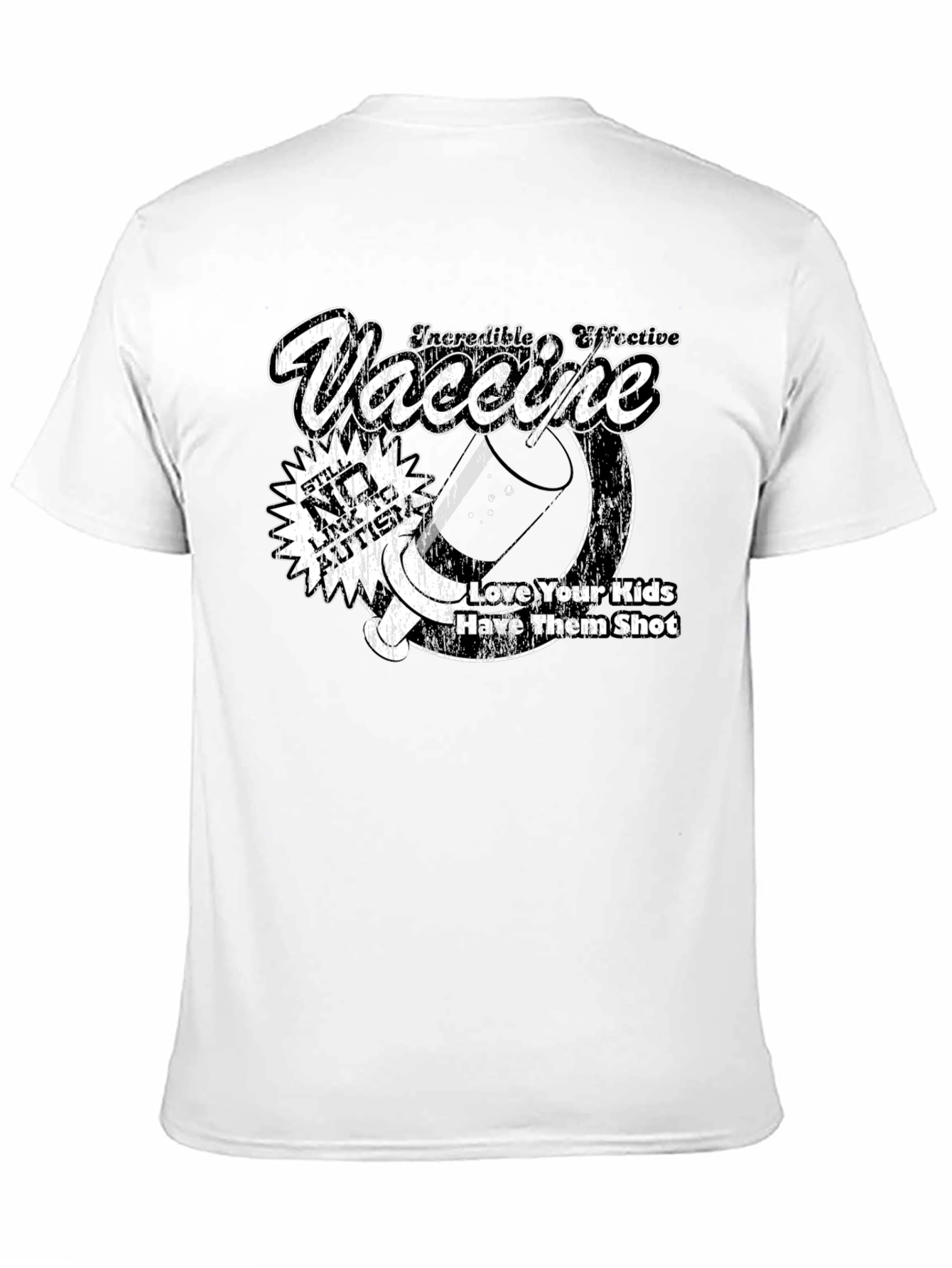 Black Pro-Vaccine Black T-Shirt - Still No Link To Autism Design view 11