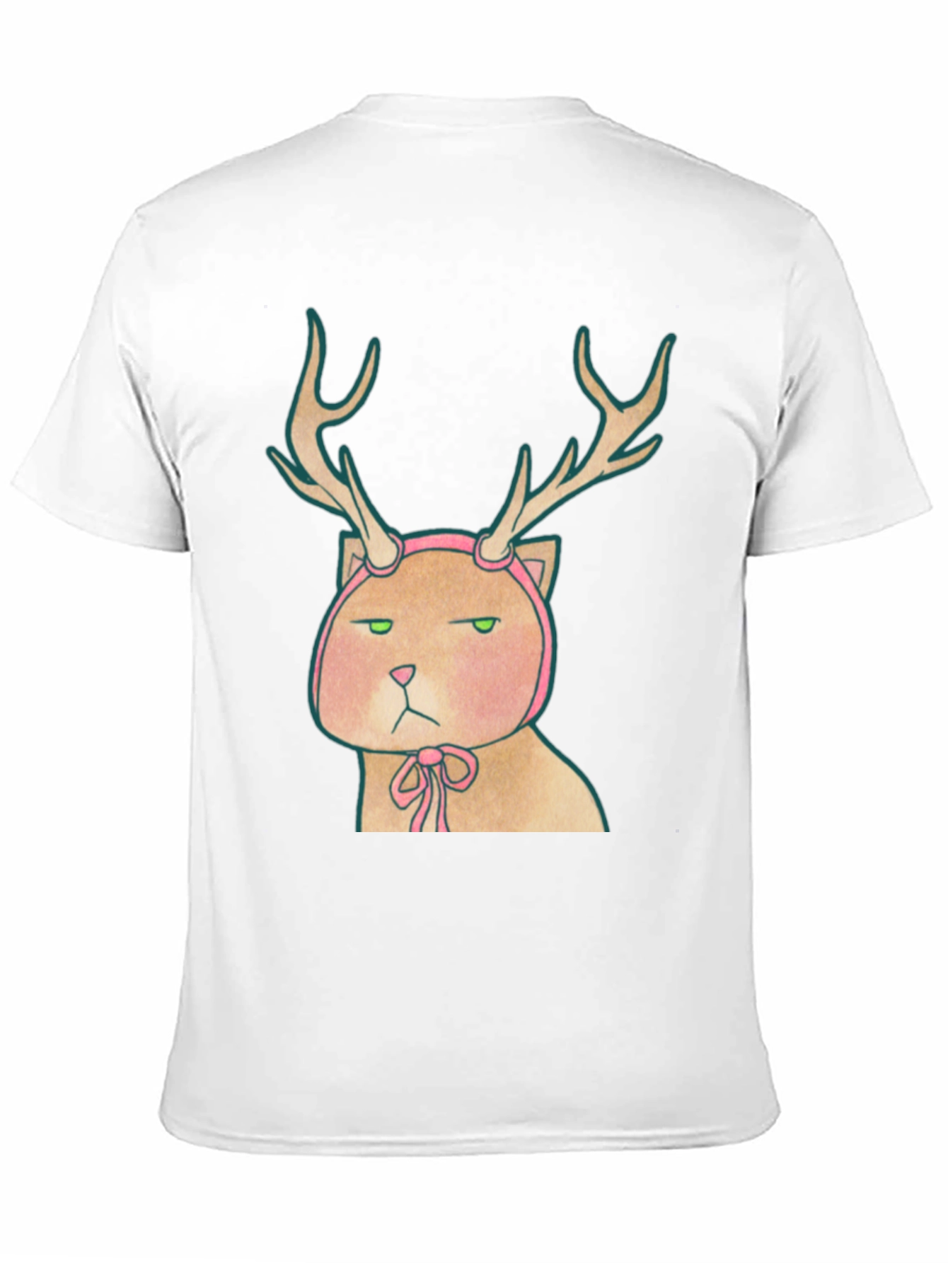 Black Cat Deer Graphic T-Shirt - Unisex Tee view 11