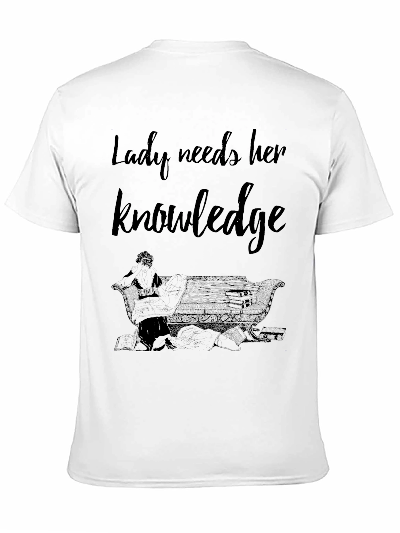 Black Lady Needs Her Knowledge Graphic T-Shirt view 11
