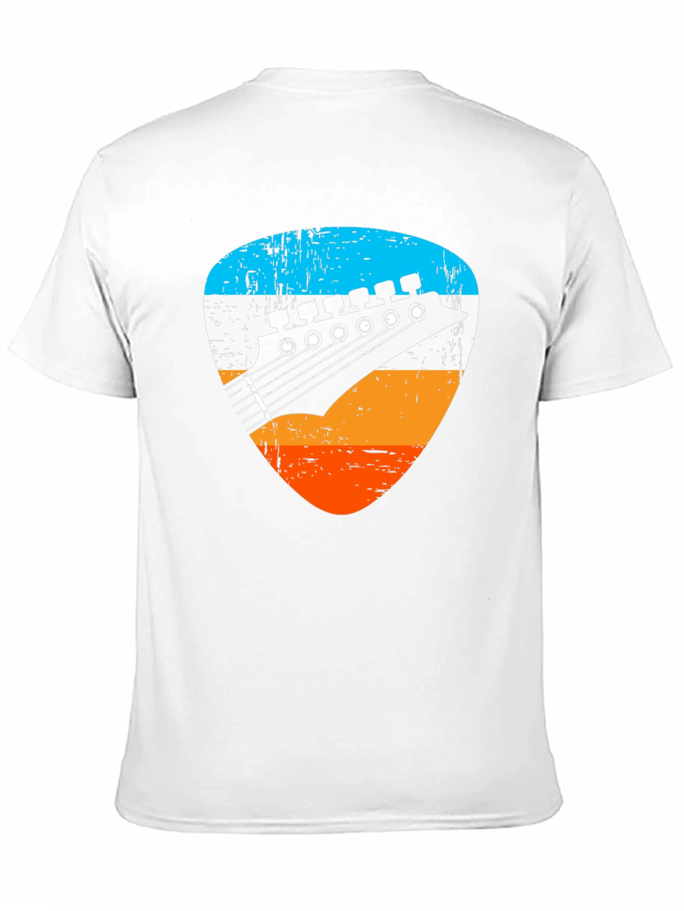 Retro Guitar Pick Graphic Tee - Musician T-Shirt - 11