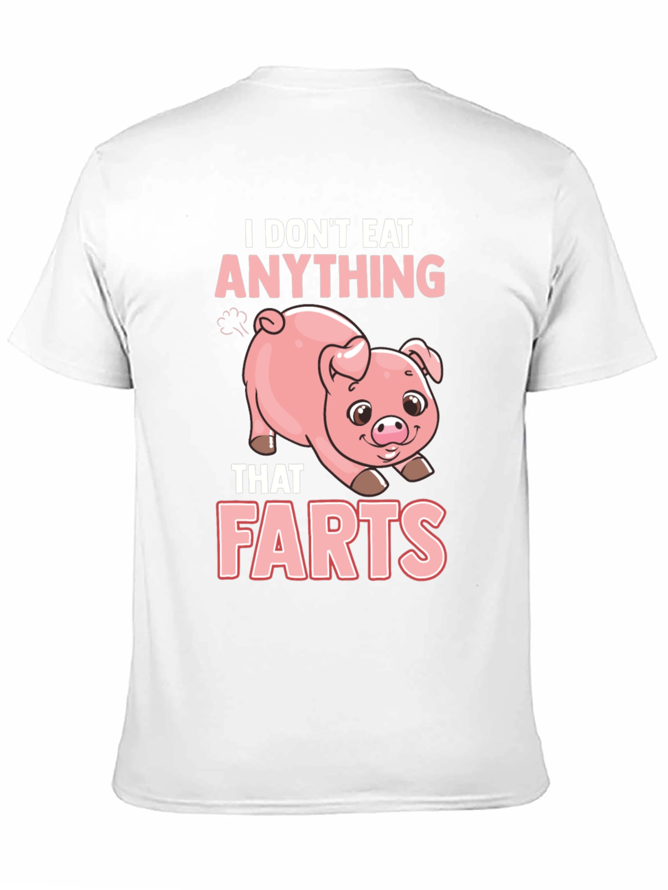 Black Vegan T-Shirt - I Don't Eat Anything That Farts view 11