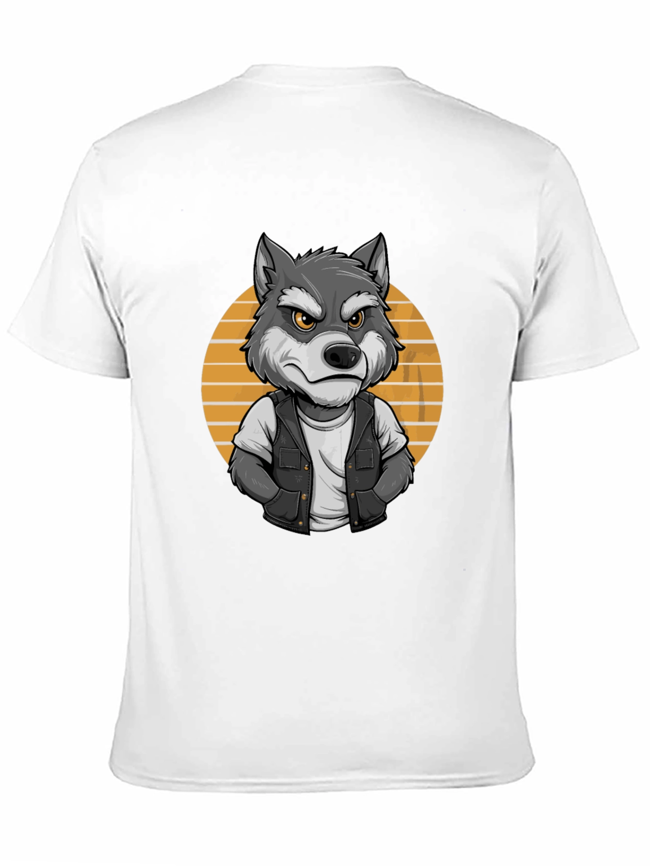 Black Cool Wolf Graphic Tee - Black T-Shirt view 11