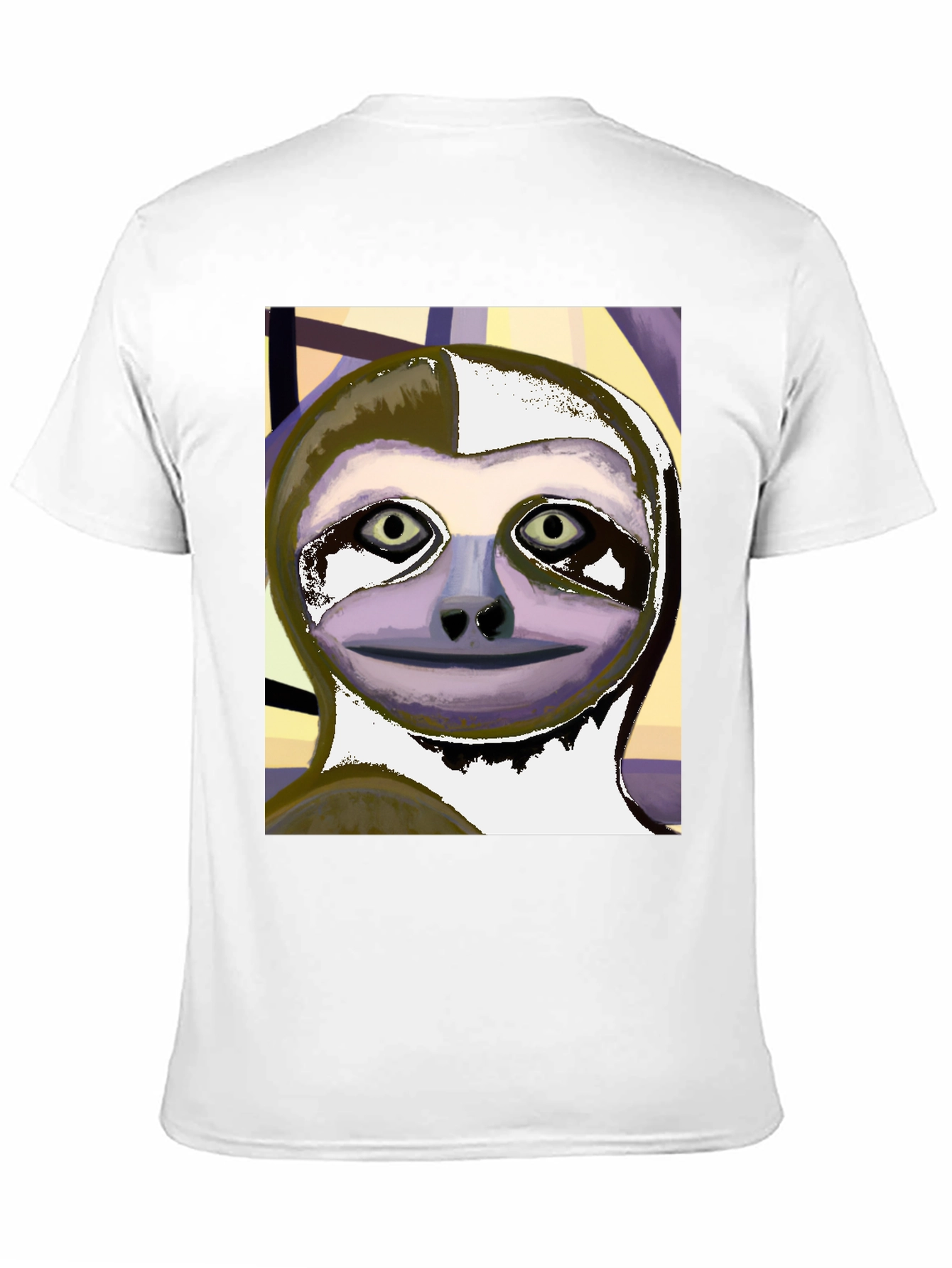 Black Sloth Art Tee - Black Unisex T-Shirt view 11