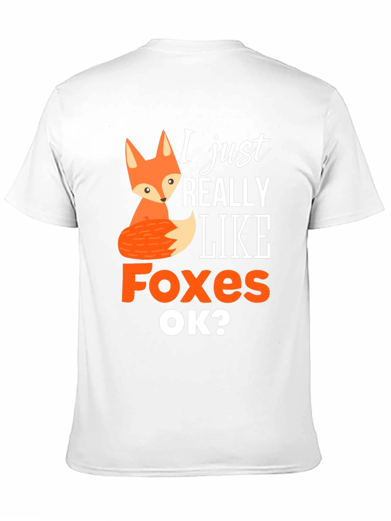 Black Cute Fox Graphic Tee - I Just Really Like Foxes view 11