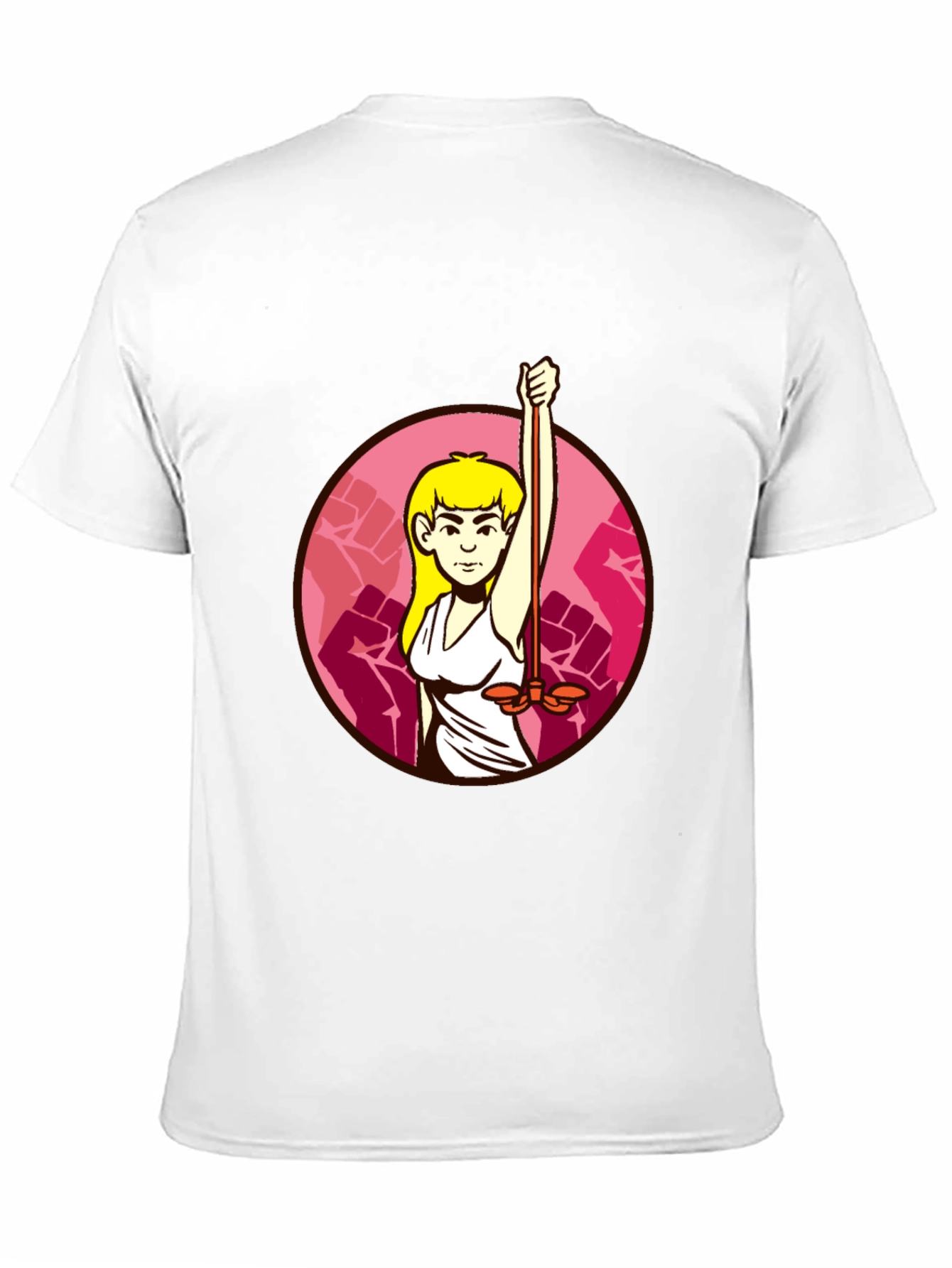 Black Feminist Symbol Black T-Shirt view 11