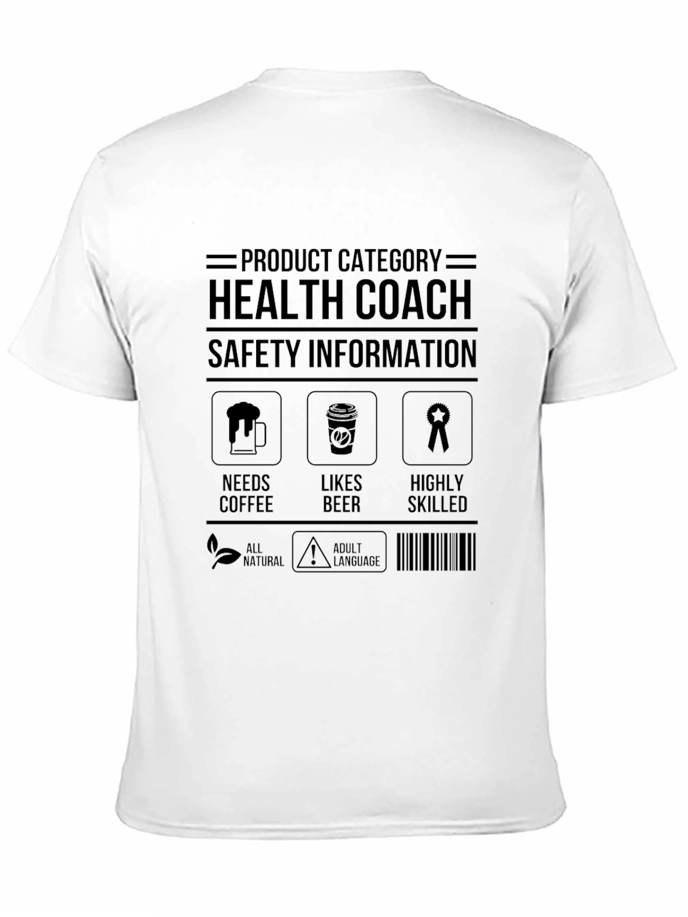 Black Health Coach Novelty T-Shirt view 11