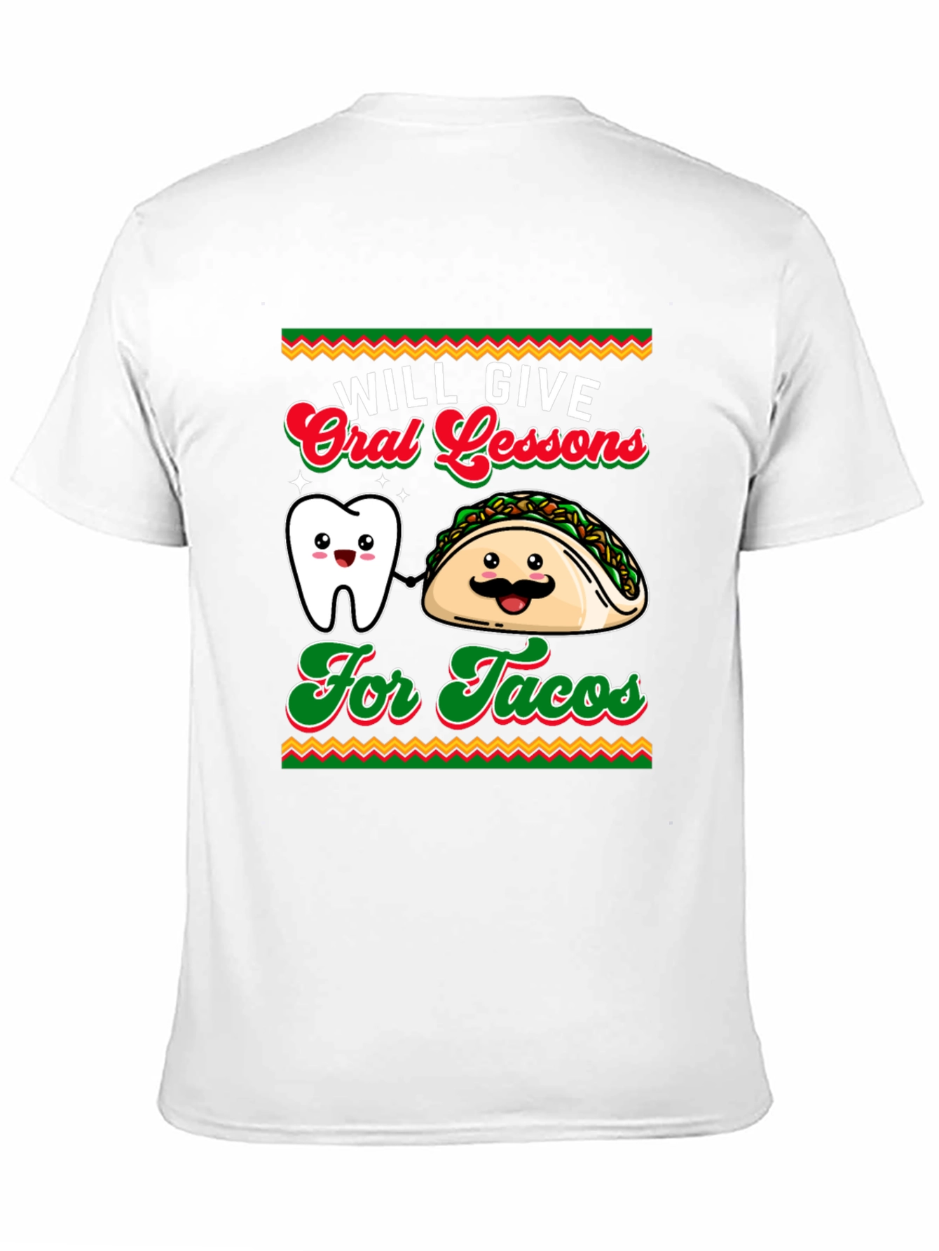 Black Will Give Oral Lessons For Tacos Graphic T-Shirt view 11